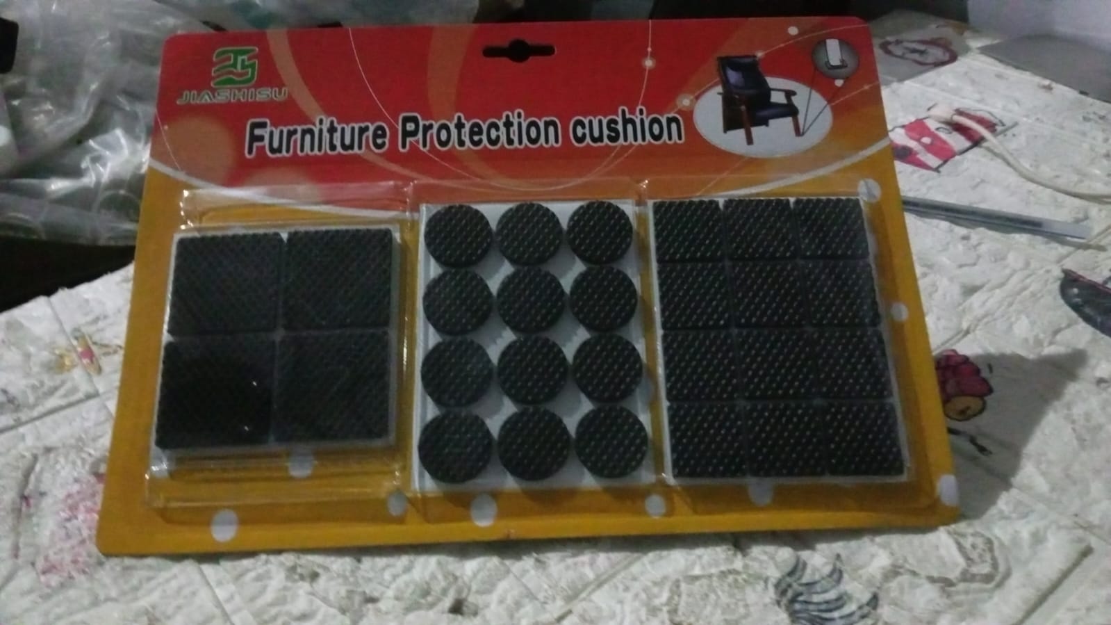 9066 28 pc Rubber furniture Pads Self Sticking Non Slip Furniture Noise Insulation Pads