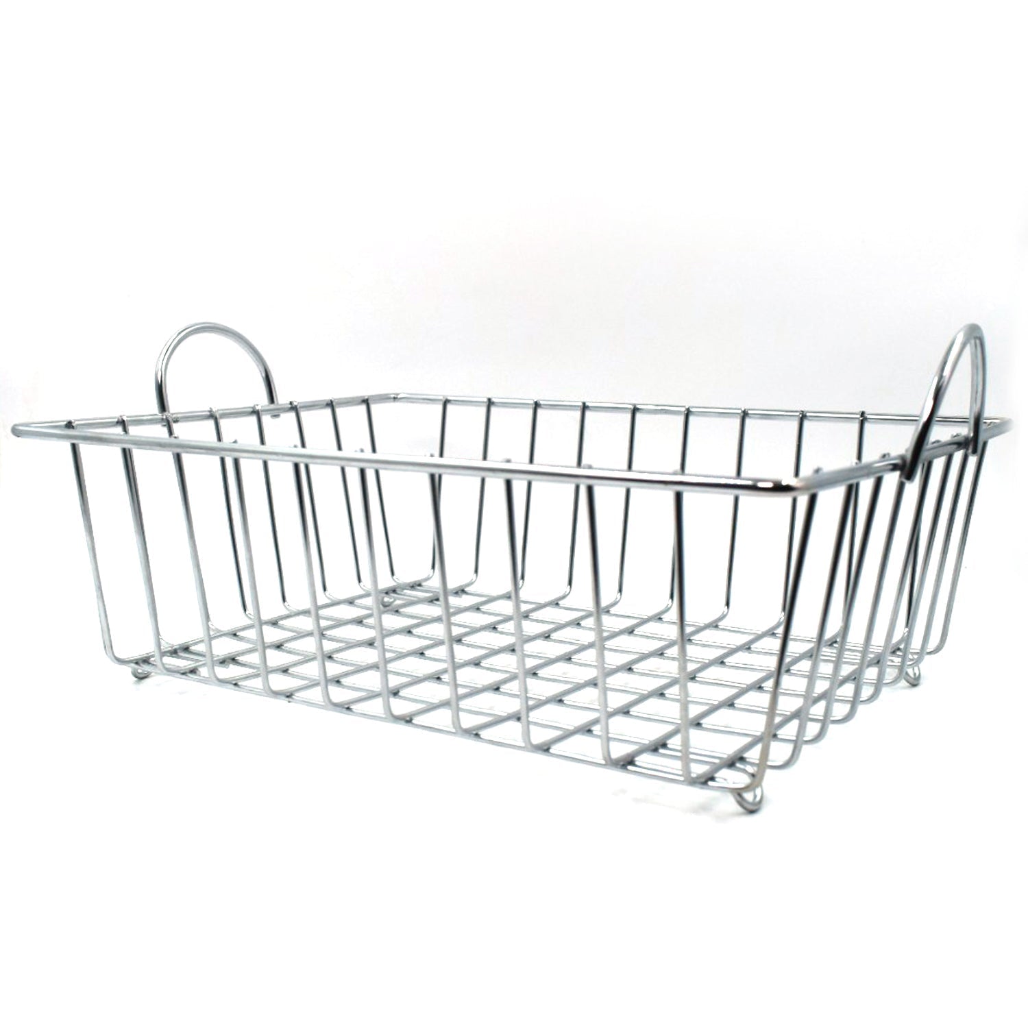 2743 SS Square Basket Stand used for holding fruits as a decorative and using purposes in all kinds of official and household places etc. DeoDap