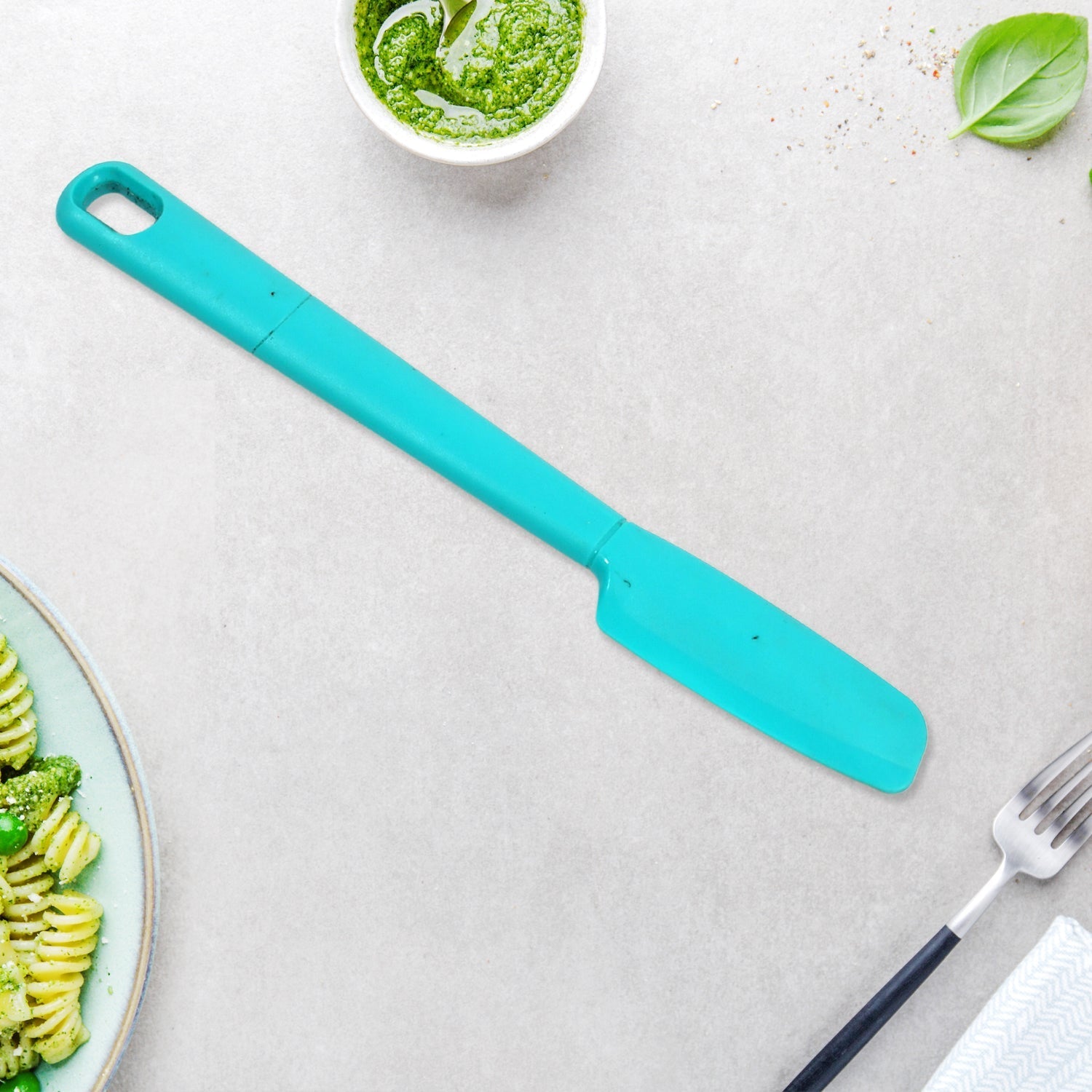 5373 SILICON NON-STICK HEAT RESISTANT KITCHEN Spatula Butter Knife Non-Stick Flexible Rubber Scrapers DeoDap