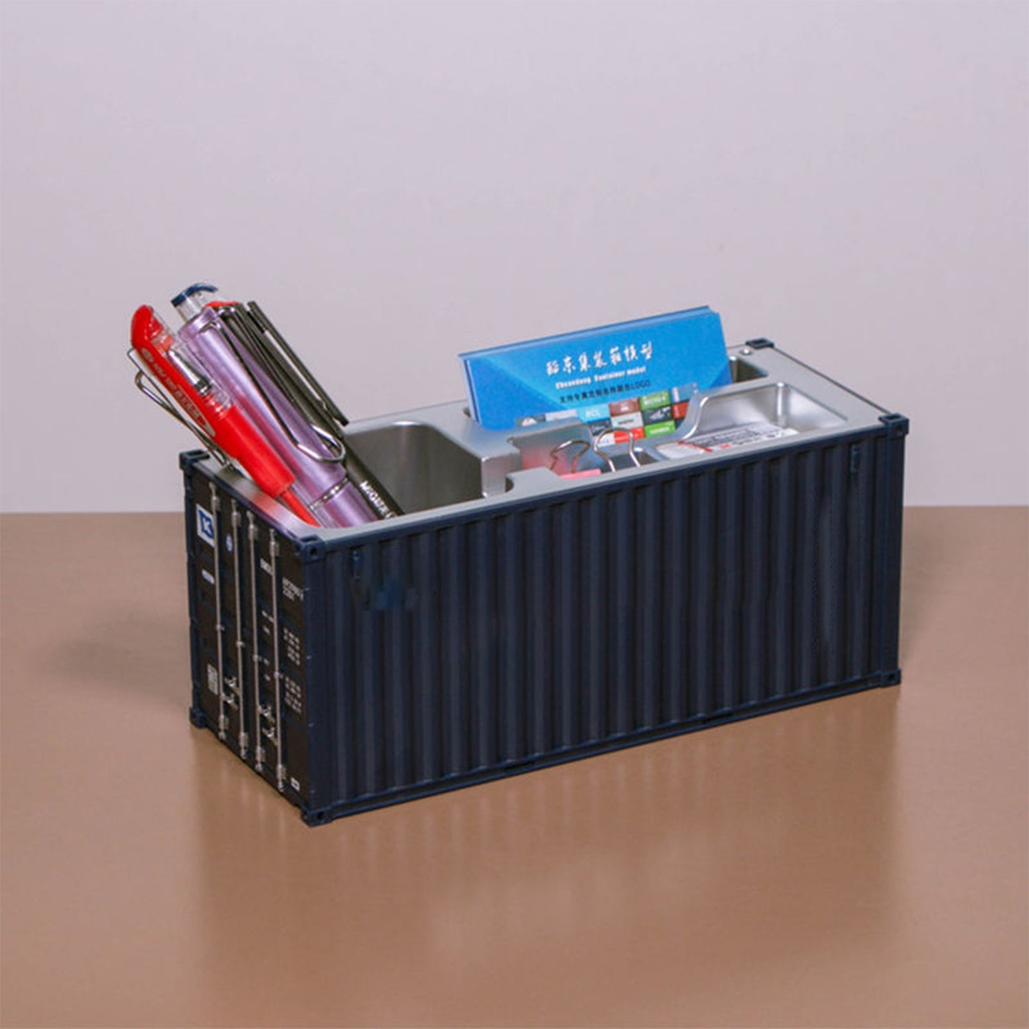 Shipping Container Pen Holder Shipping Container Model Pen Name Cardholder Simulated Container Model For Business Gift