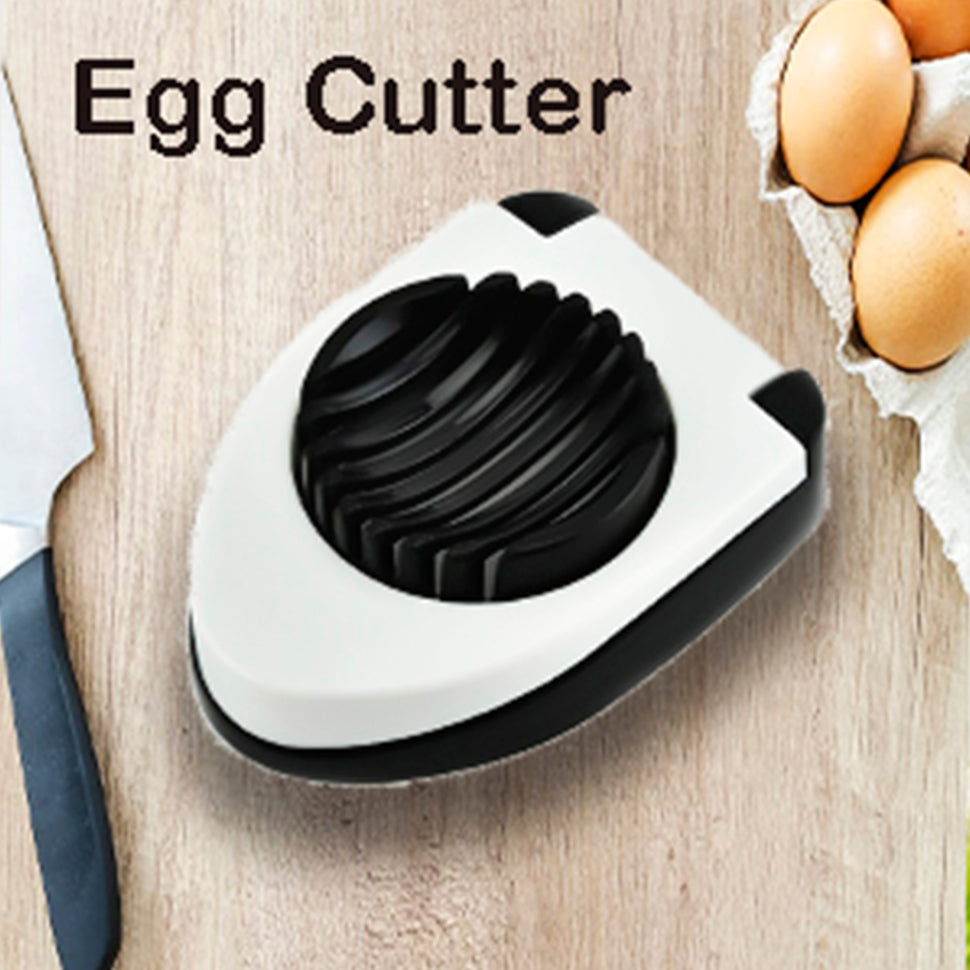 2129 Oval Shape Plastic Multi Purpose Egg Cutter/Slicer with Stainless Steel Wires DeoDap