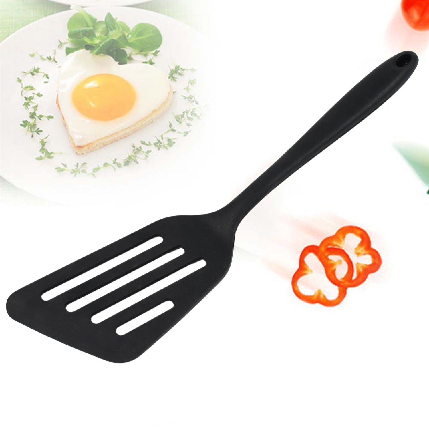 5381 SILICON NON-STICK HEAT RESISTANT KITCHEN TURNER PREMIUM TURNER ( 1PC ) DeoDap