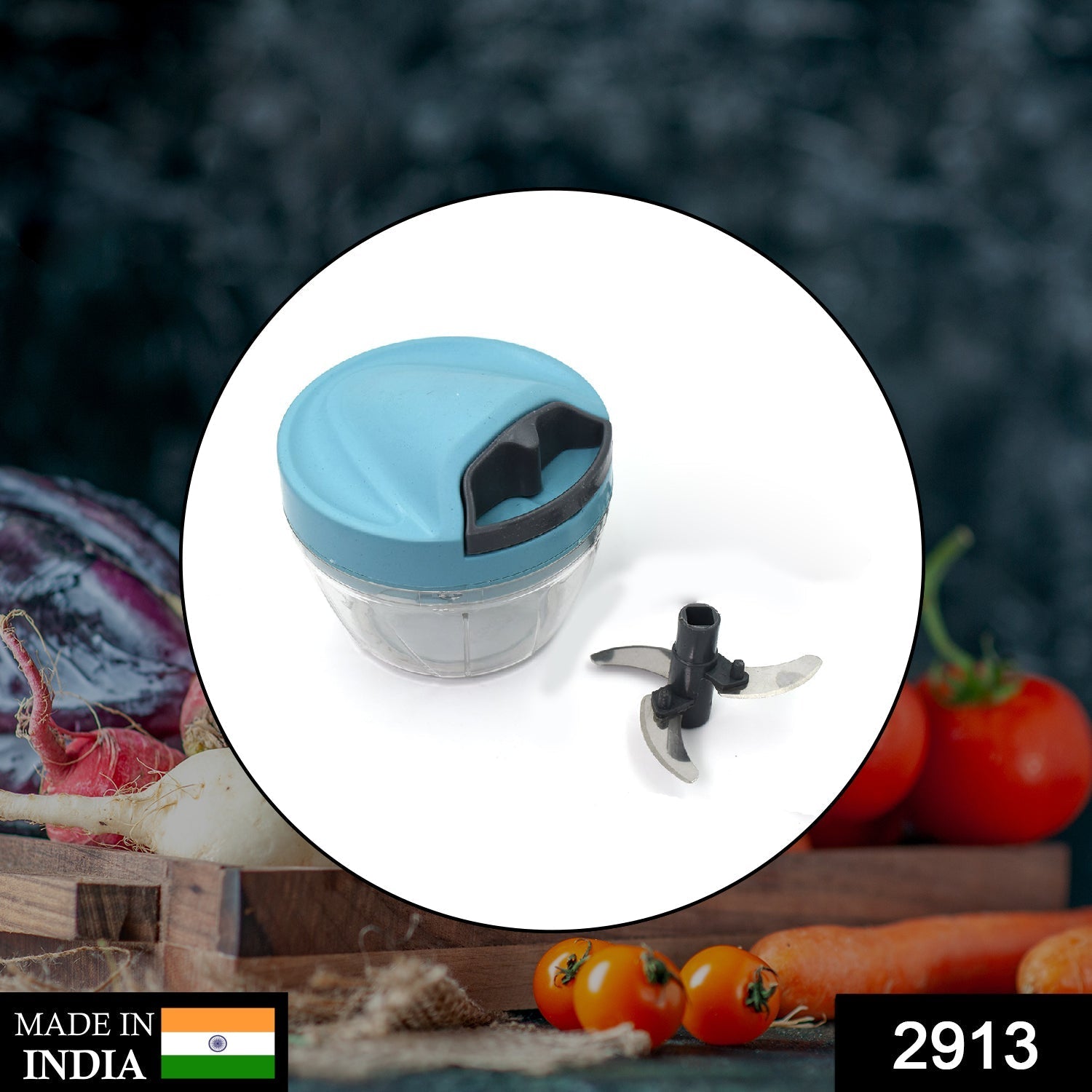 2913 Chopper with 3 Blades for Effortlessly Chopping Vegetables and Fruits for Your Kitchen DeoDap