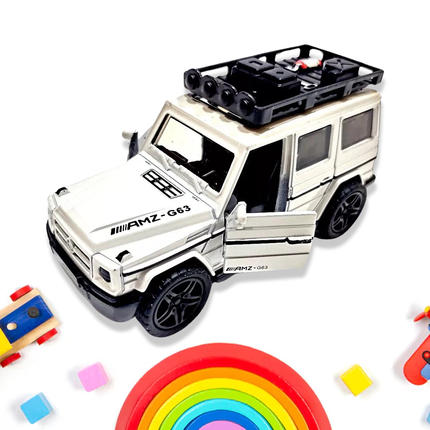 17748 Alloy Metal Pull Back Die-cast Car, Jeep Model Car Off Road Die cast Metal Pullback Toy car with Doors Open Boys Gifts Toys for Kids Age 3+ Years (Pack of 1)