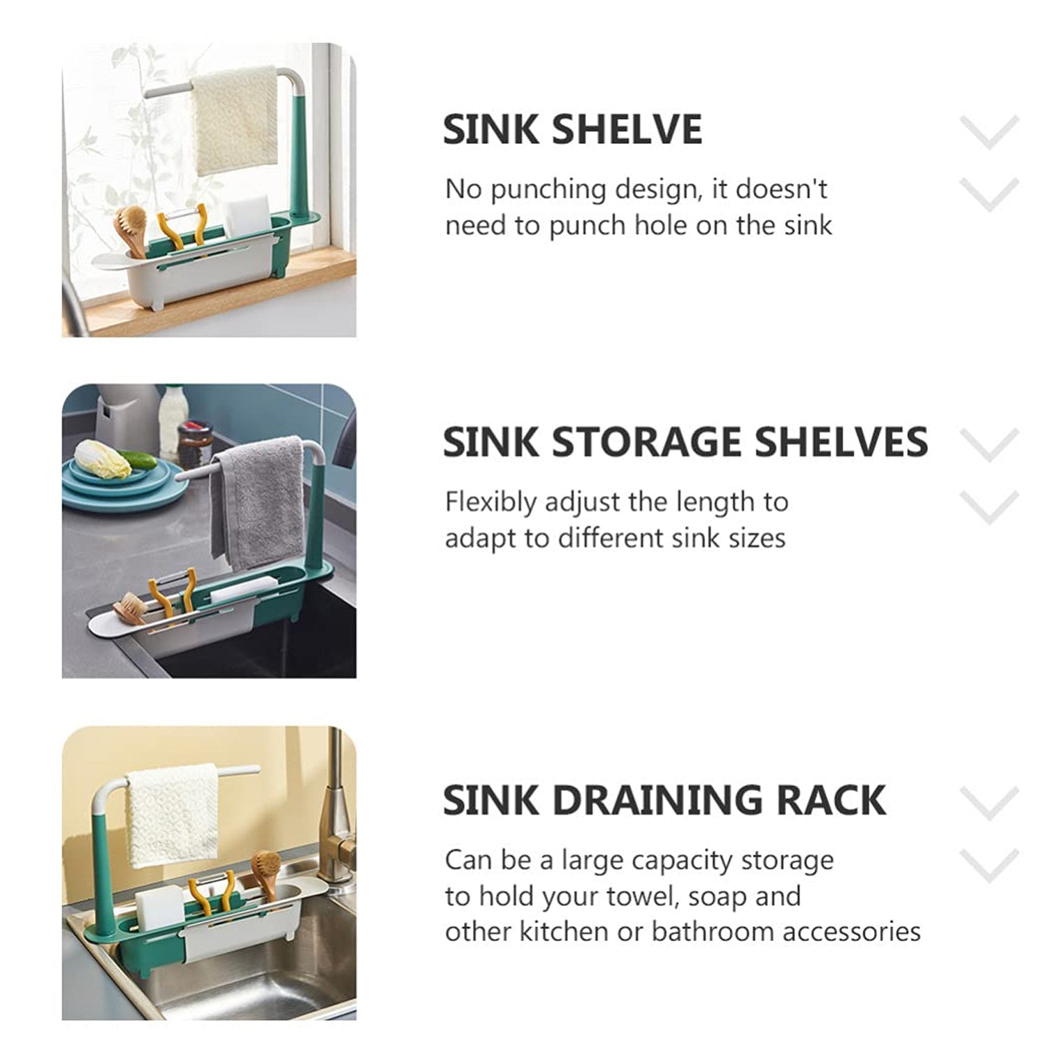 2370 Expandable Kitchen Drying Basket Rack for kitchen Use DeoDap