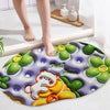 4598  3D Visual Anti-Slip Absorbent Mat New Soft Super Absorbent Floor Mats, Cute Flowers Shower Drying Bathroom Mat