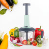 5368 1100 ml 2 in 1 Push up Chopper with Blender affixed with 6 Sharp Blade | Vegetable and Fruit Cutter with Easy Push and chop Button