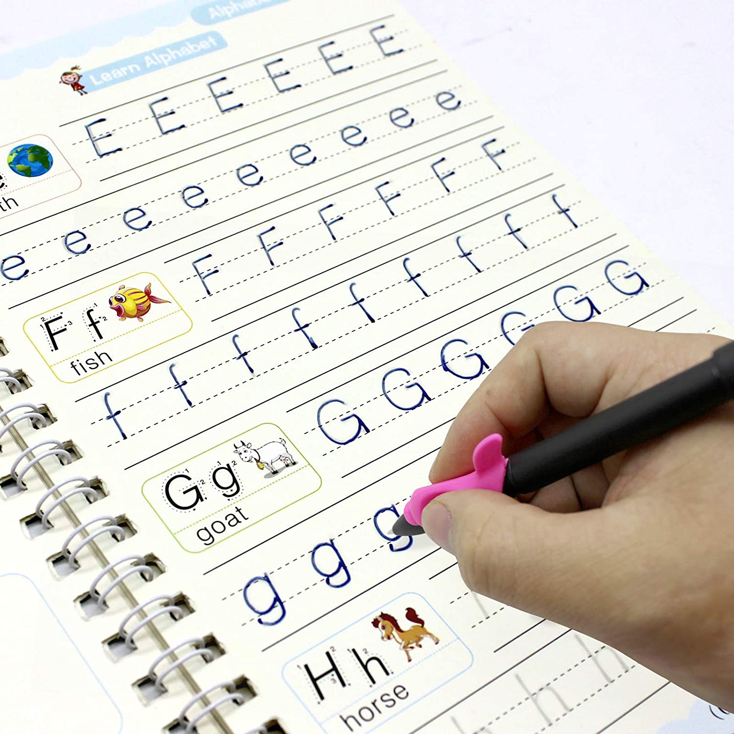 8075 4 Pc Magic Copybook widely used by kids, children’s and even adults also to write down important things over it while emergencies etc. DeoDap