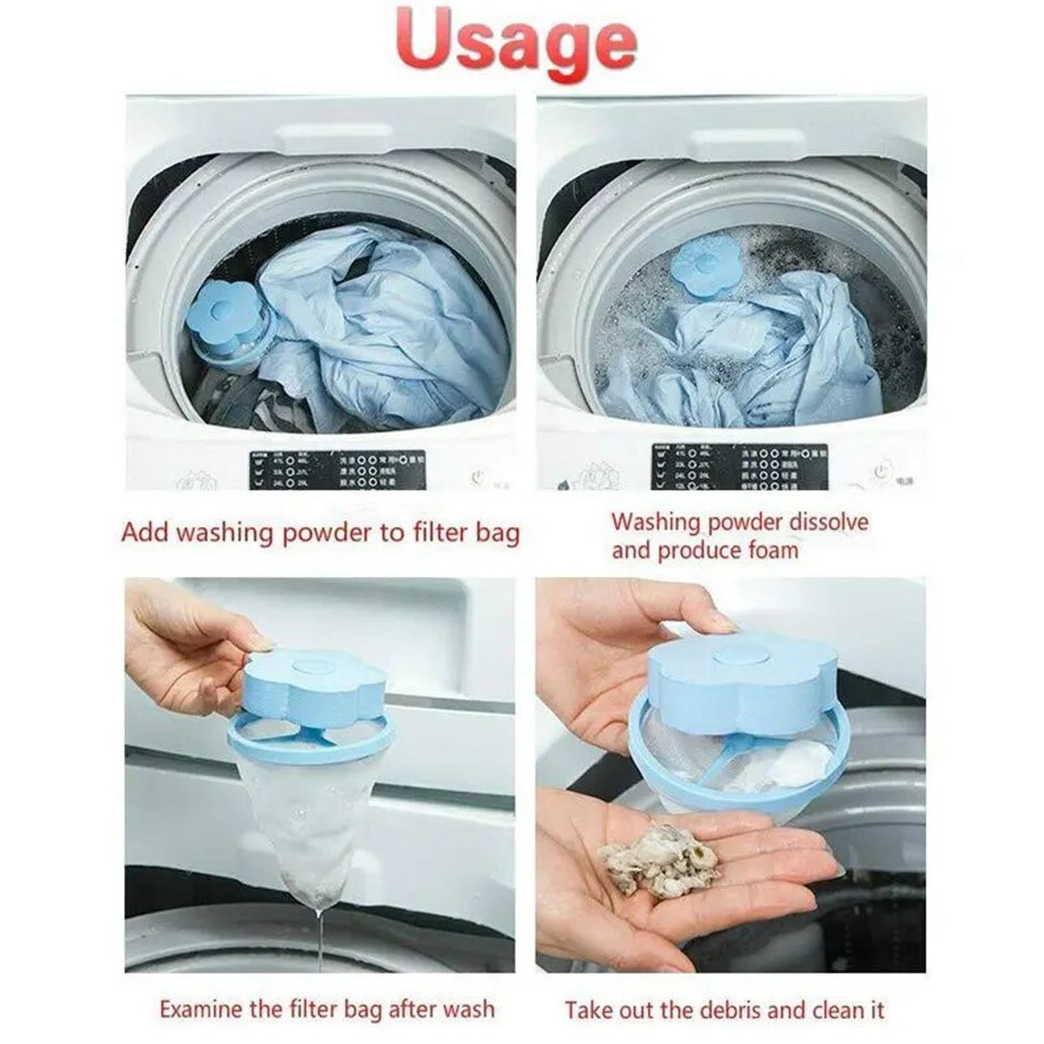 6997 WASHING MACHINE FLOATING FILTER LINT MESH BAG NET POUCH HAIR / LINT CATCHER HOUSEHOLD TOOL