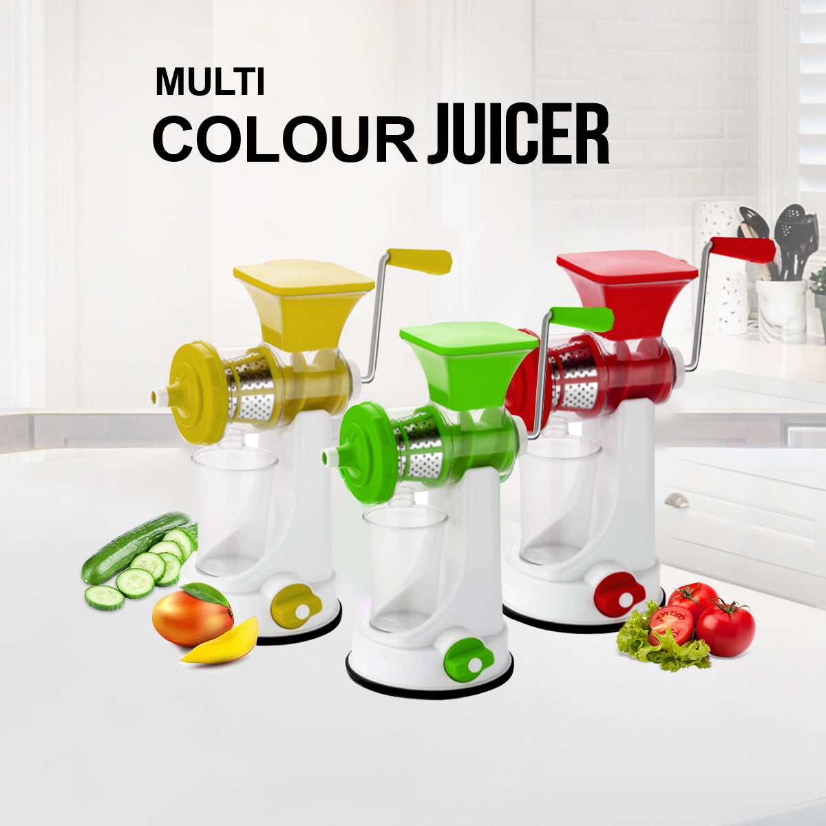 2369 Manual Fruit & Vegetable Juicer with Steel Handle Fruit Juicer DeoDap