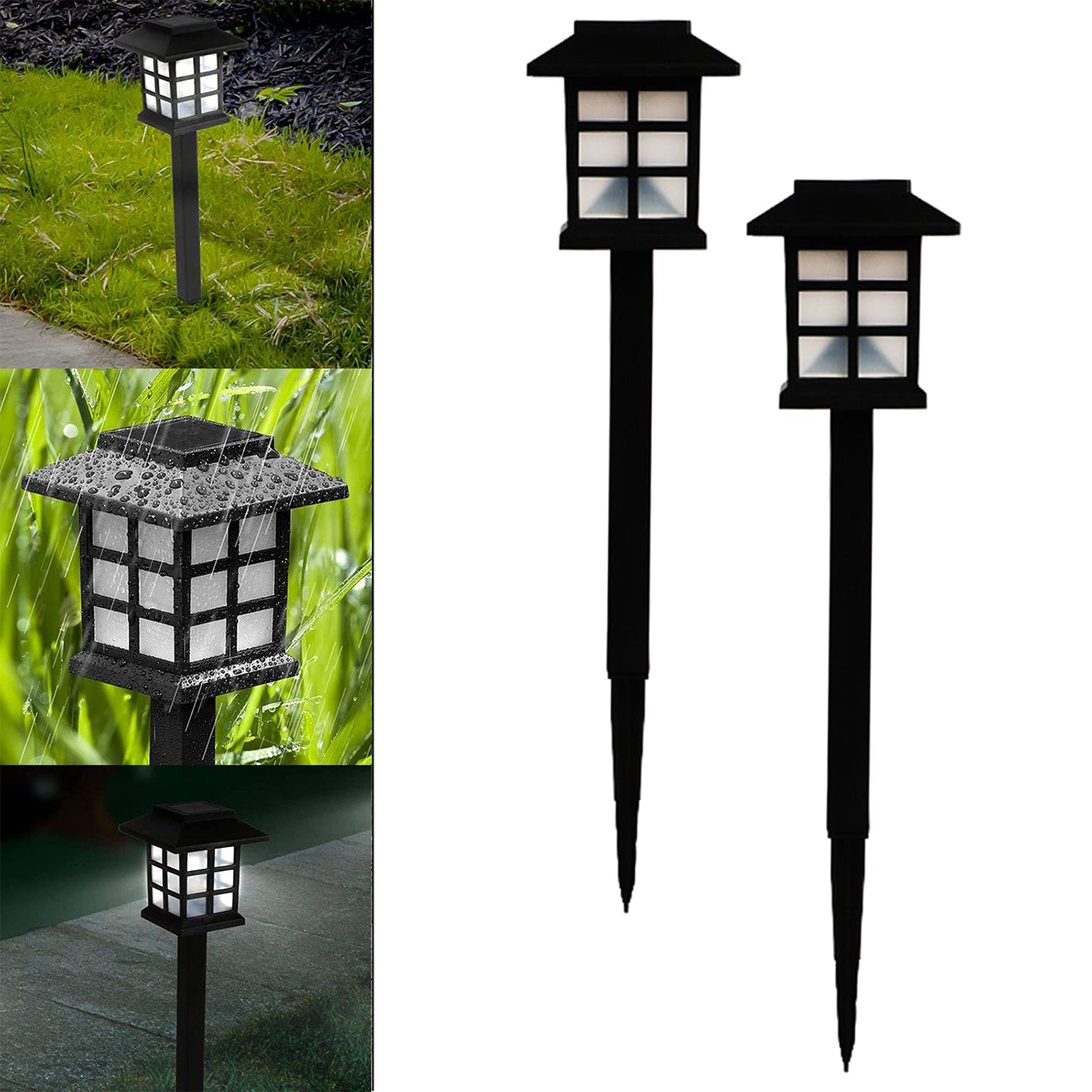 6625 Solar Garden Lights LED Outdoor Stake Spotlight Fixture for Garden Light (Pack of 2pc ) 