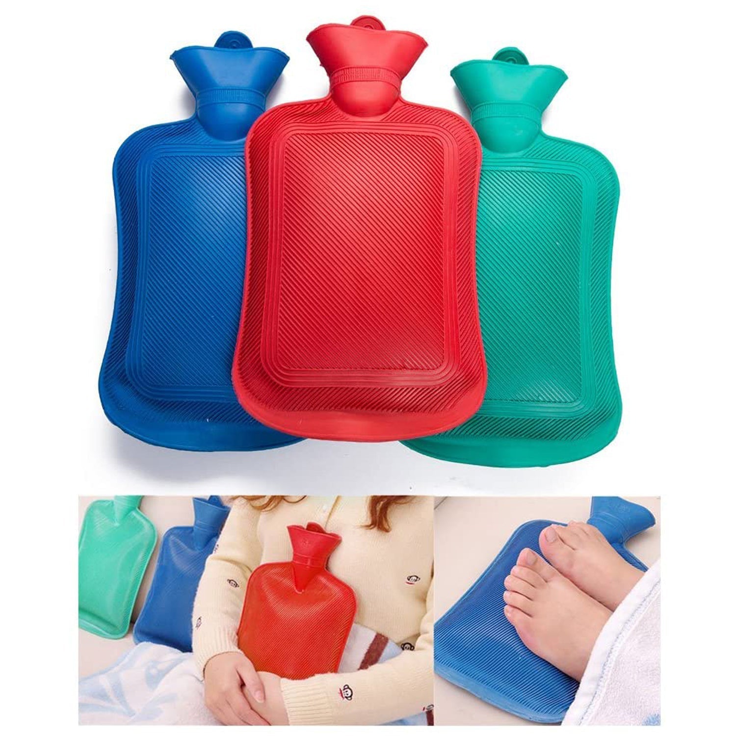 395 (Small) Rubber Hot Water Heating Pad Bag for Pain Relief DeoDap