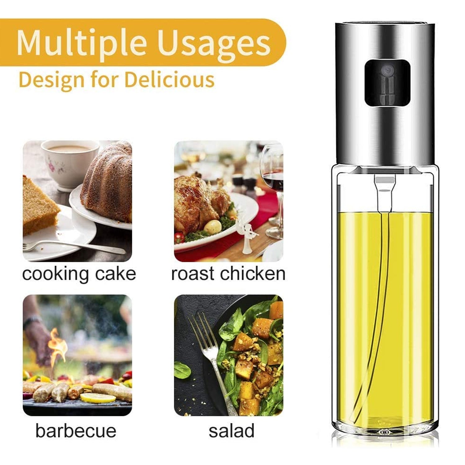 7126 Oil Sprayer Dispenser, Oil Versatile Glass Spray Bottle For Cooking & Multi Use Bottle 