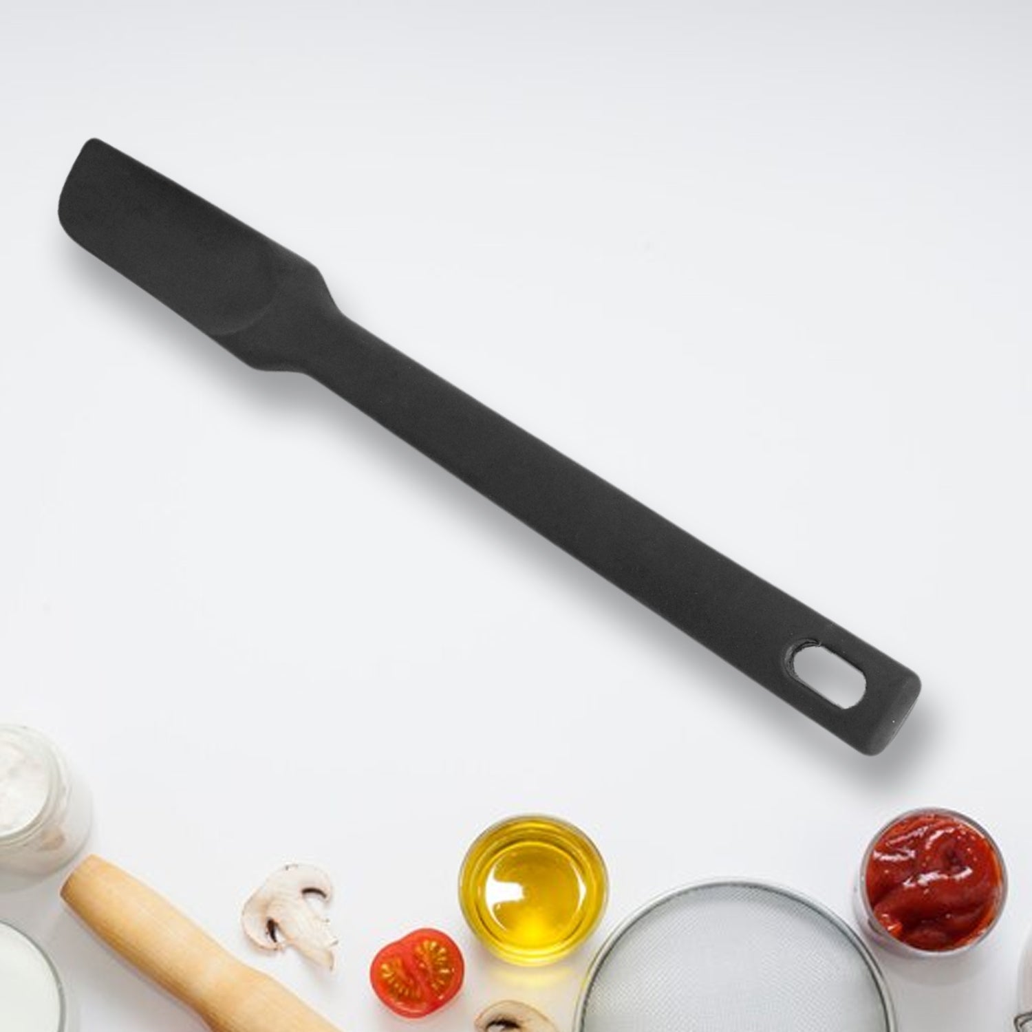 5642 Long Handle Silicone Kitchen Spatula Non-stick Rubber Spatula