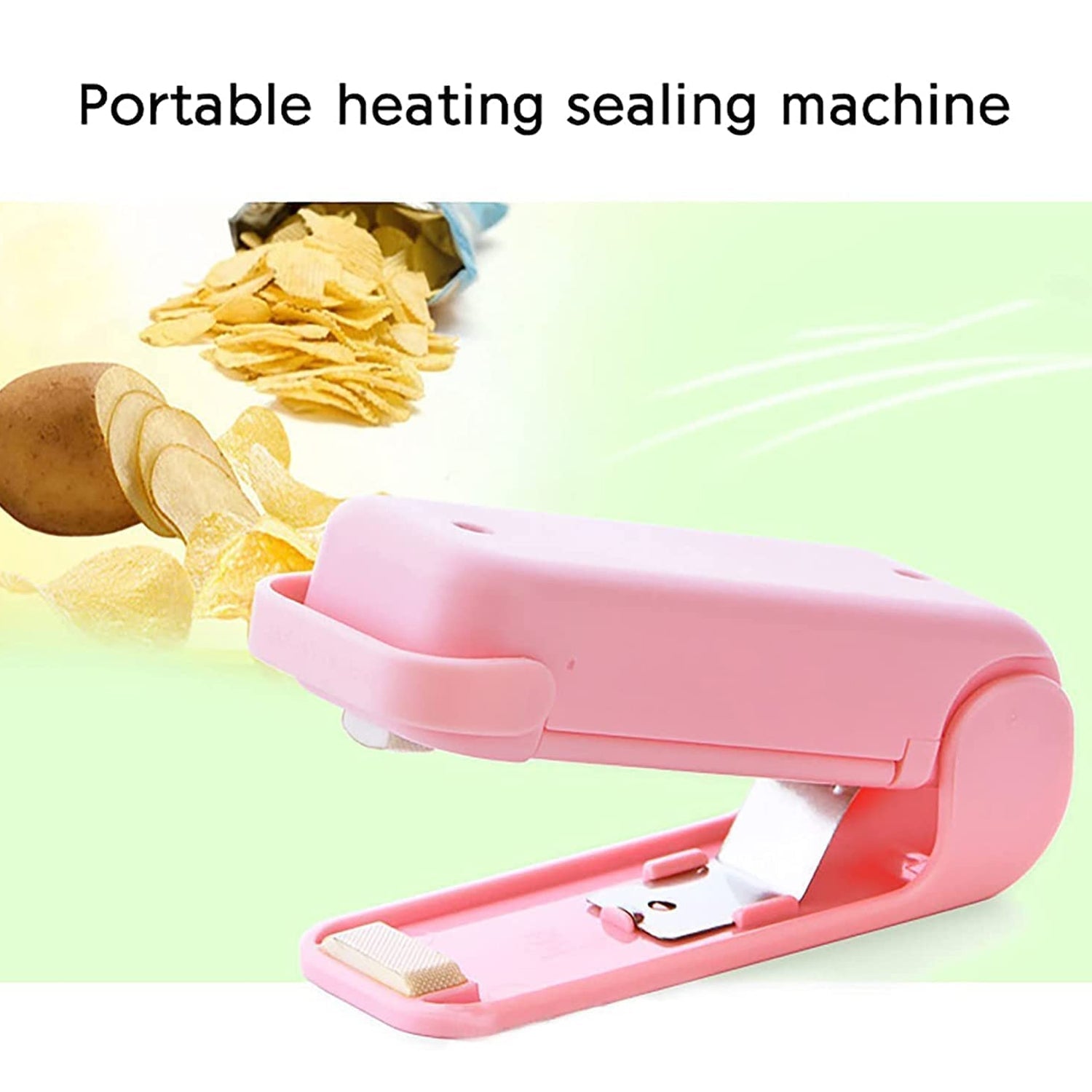 7675 Mini Sealing Machine Plastic Bag Sealer Portable Mini Super Seal Packing Plastic Bag Tool Sealing Machine Hand Held Heat (1Pc) 