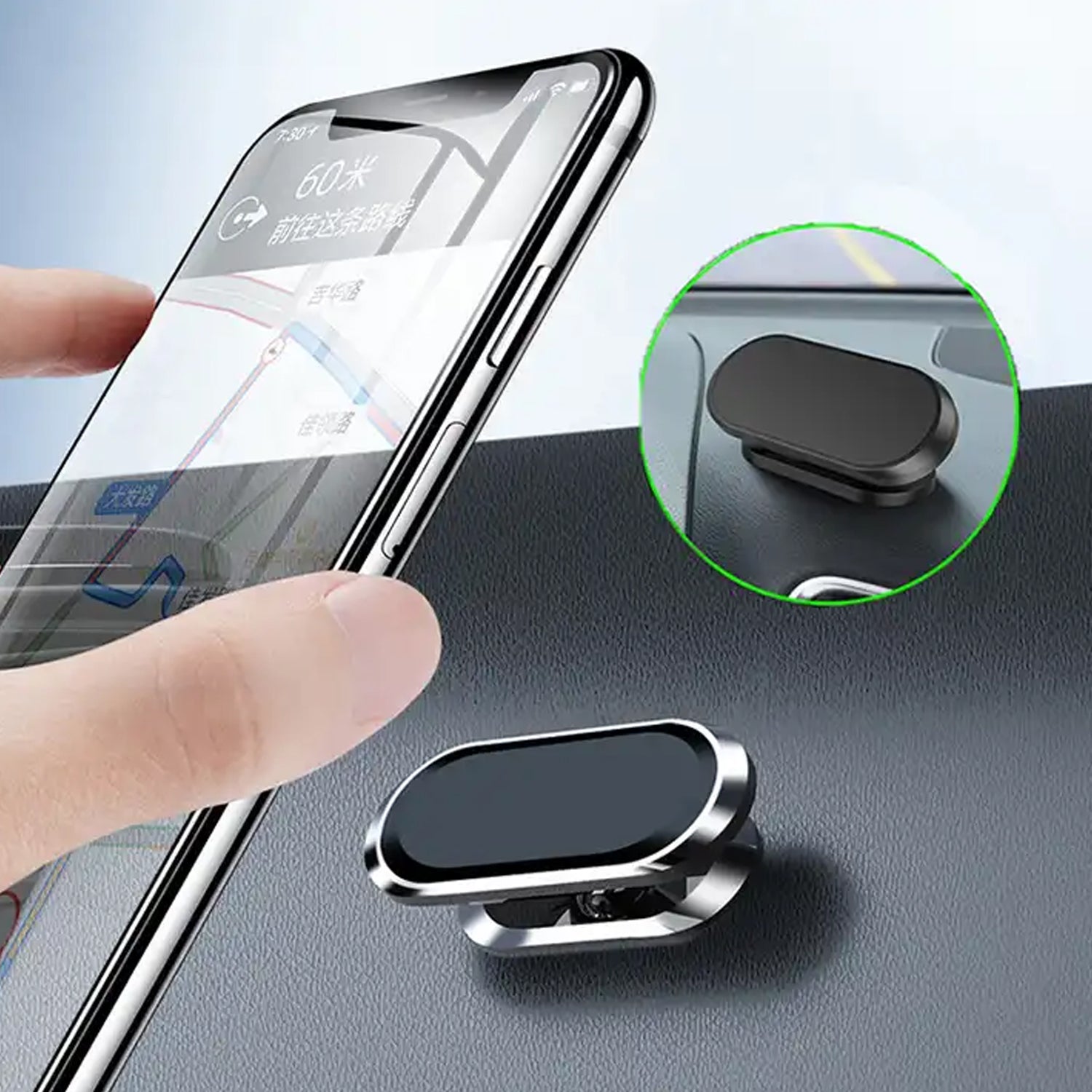 12504 Magnetic Phone Mount/Holder for Car, Super Strong Magnet Universal Car Mount, Dashboard 360° Rotation for Car, Desk, Office, Home & Kitchen for All Smart phones (1 Pc)