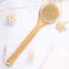 6700 Body Brush Dry Brushing Back Scrubber Shower Bath Brush Bamboo Long Handle Natural Bristles exfoliating Massage Improve Blood Circulation Cellulite DeoDap