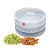 5580 Miracle Plastic Healthy Hygienic Sprout Maker with 3 Compartments for Home, Kitchen (1 Pc)