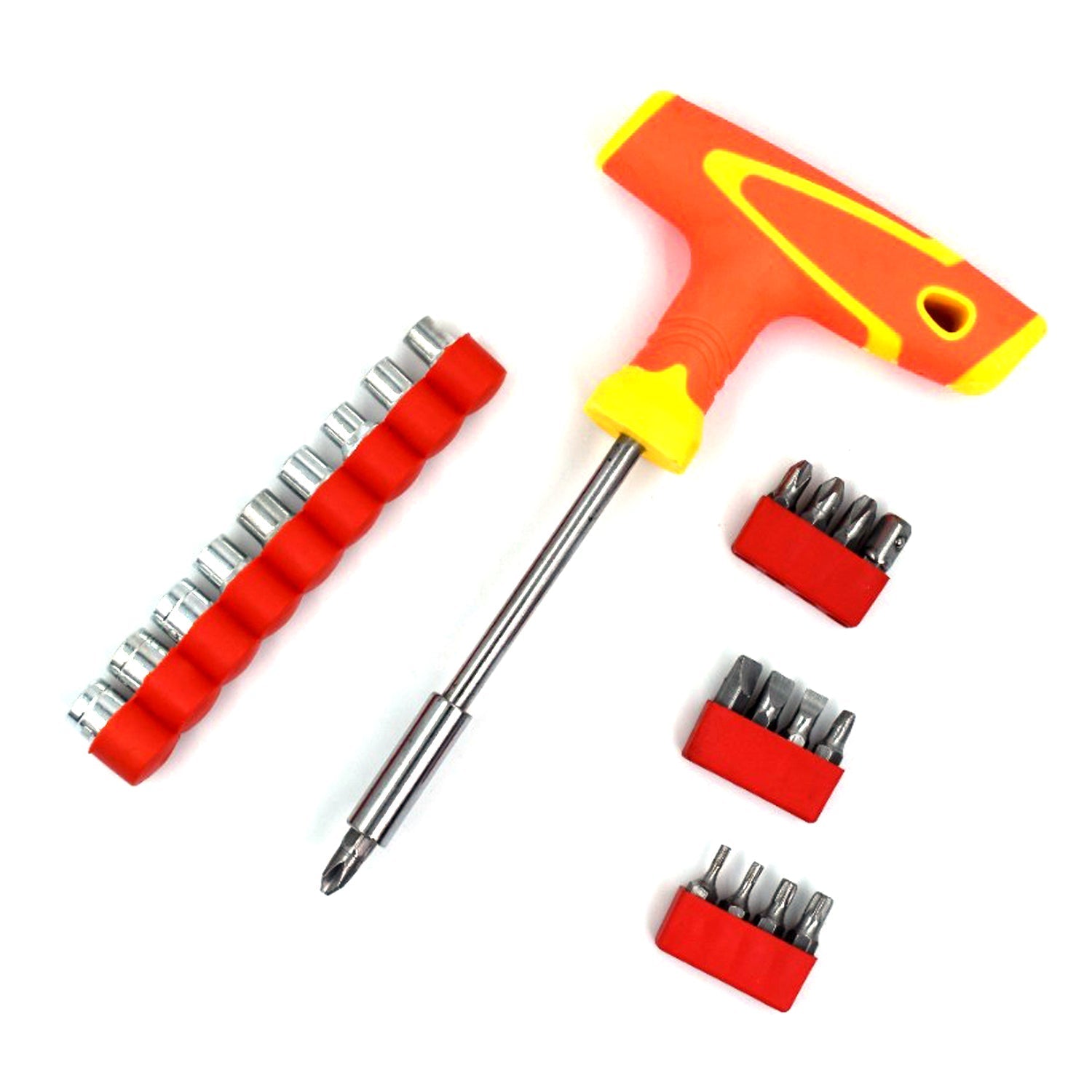 9181 SCREWDRIVER SET, STEEL 22 IN 1 WITH 21 SCREWDRIVER BITS DeoDap