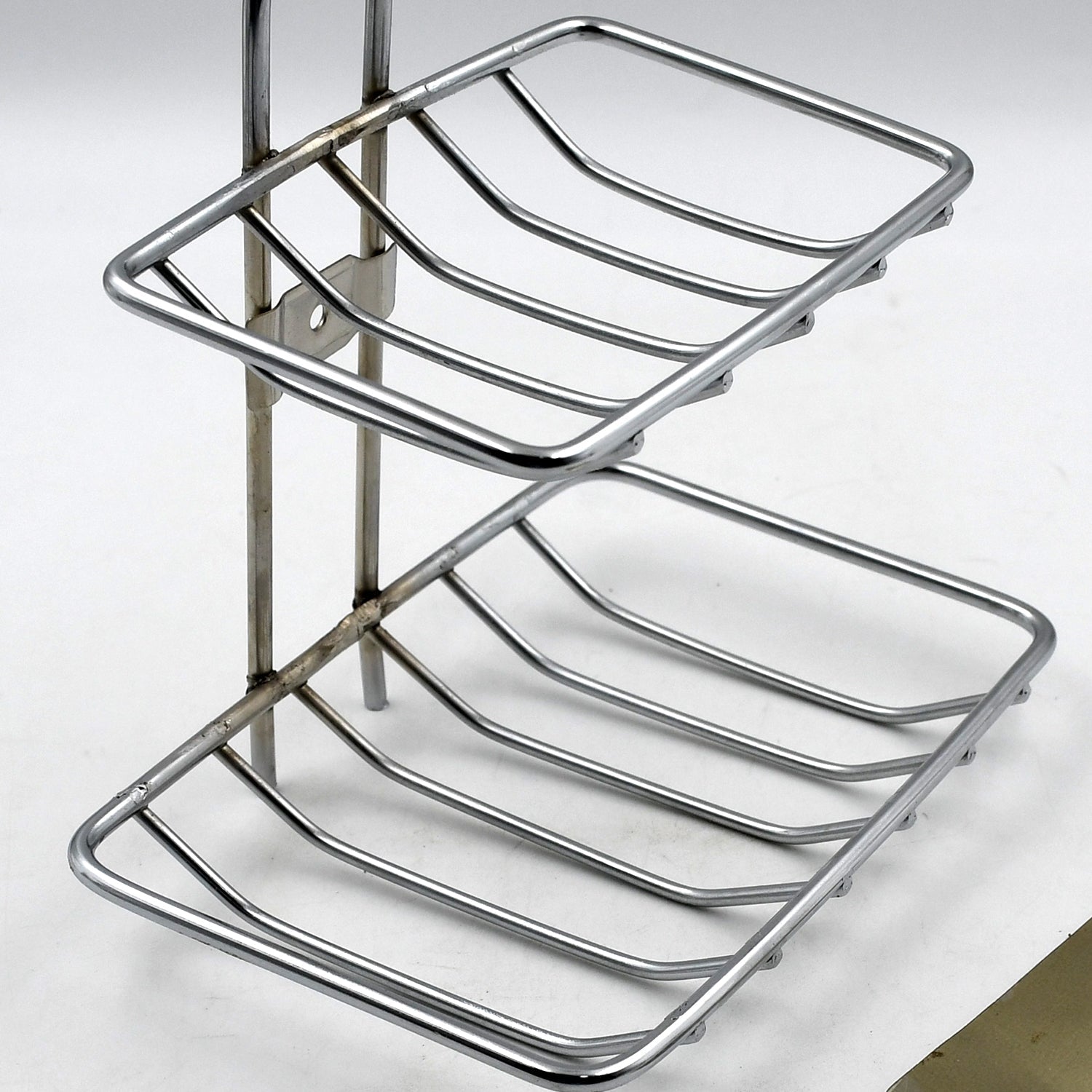 1756 Kitchen, Bathroom Stainless Steel Wall Mounted Double Layer Self Adhesive Magic Sticker Soap Dish Holder Wall Hanging Soap Storage Rack  used in all kinds of places household and bathroom purposes for holding soaps.