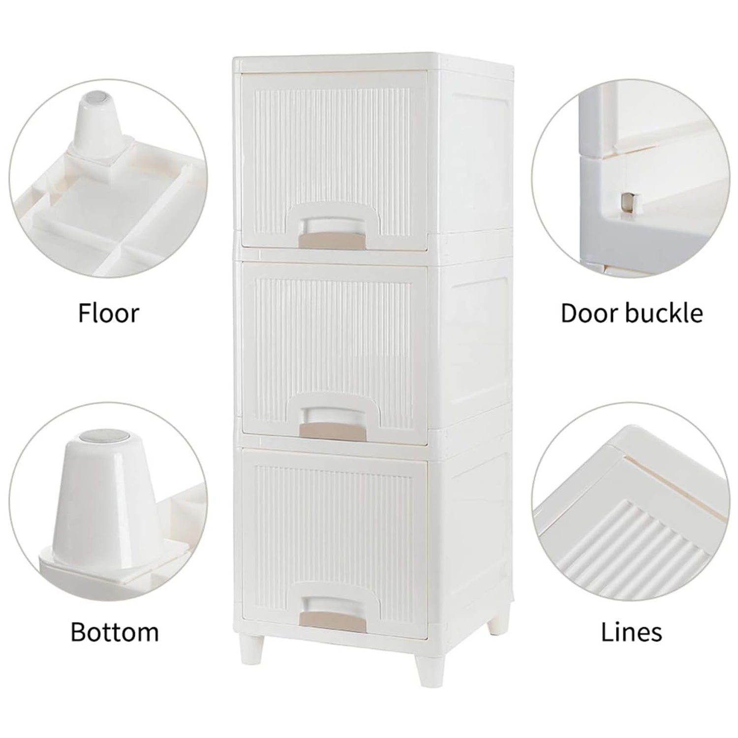 Multipurpose Storage Cabinet, Storage Solutions plastic drawers || Multi Layer Wardrobe Storage Drawers || Foldable Multipurpose Drawer Units For Kitchen, Bathroom, Bedroom, Cloth (4, 3, 2 Layer)