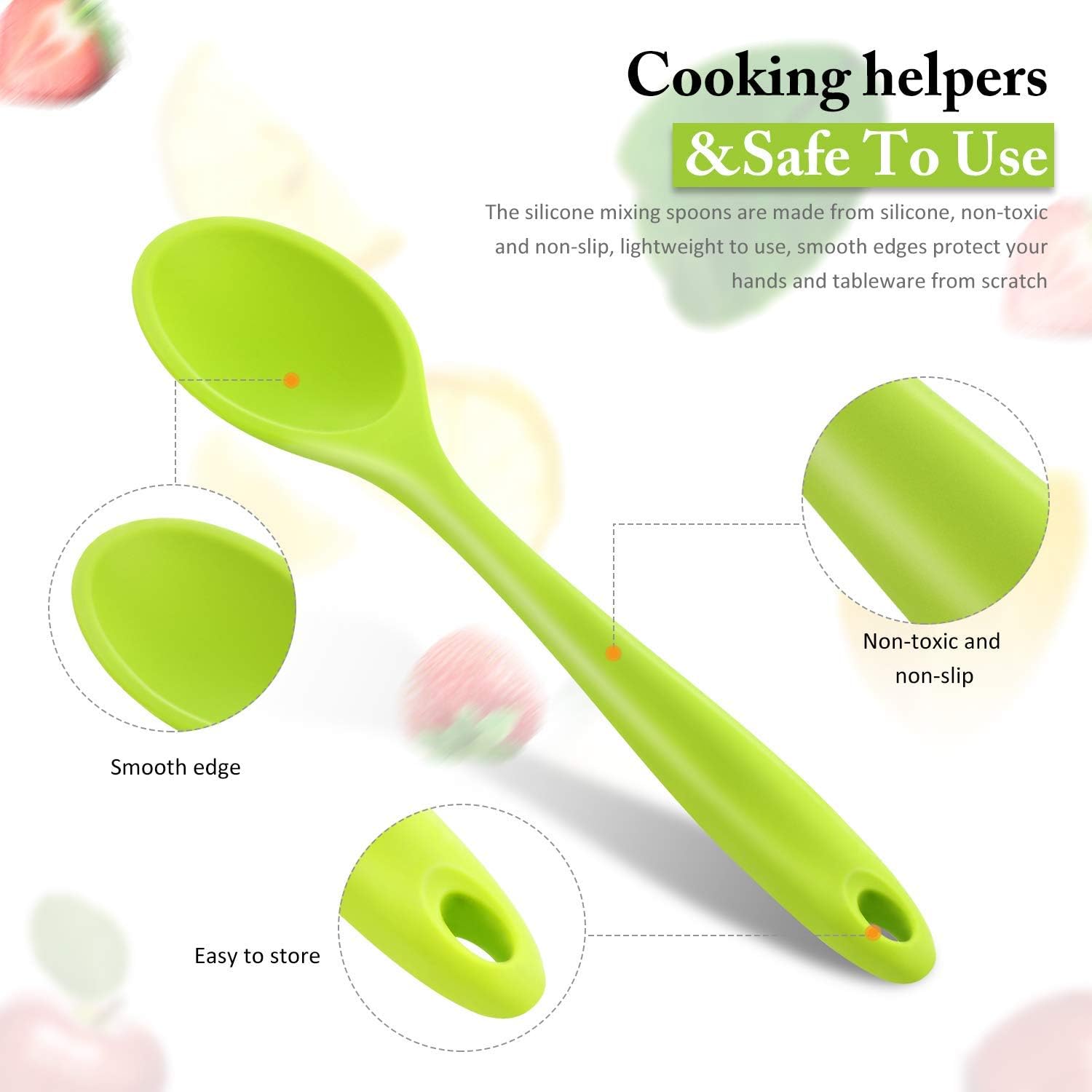 5434 Multi Purpose Heat Resistance Silicone Spatula Turner Non-Stick Silicone Kitchen Tools (28cm)