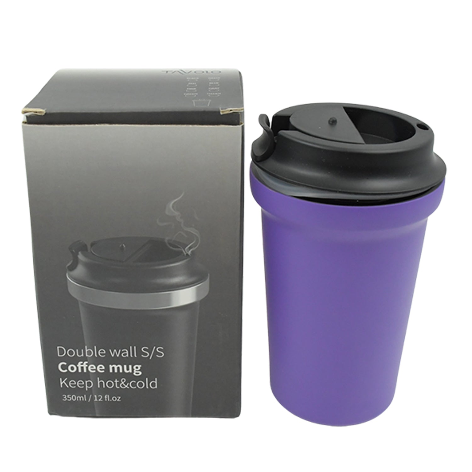 12524 Stainless Steel Vacuum Insulated Coffee Cups Double Walled Travel Mug, Car Coffee Mug with Leak Proof Lid Reusable Thermal Cup for Hot Cold Drinks Coffee, Tea (1 Pc 350ML)