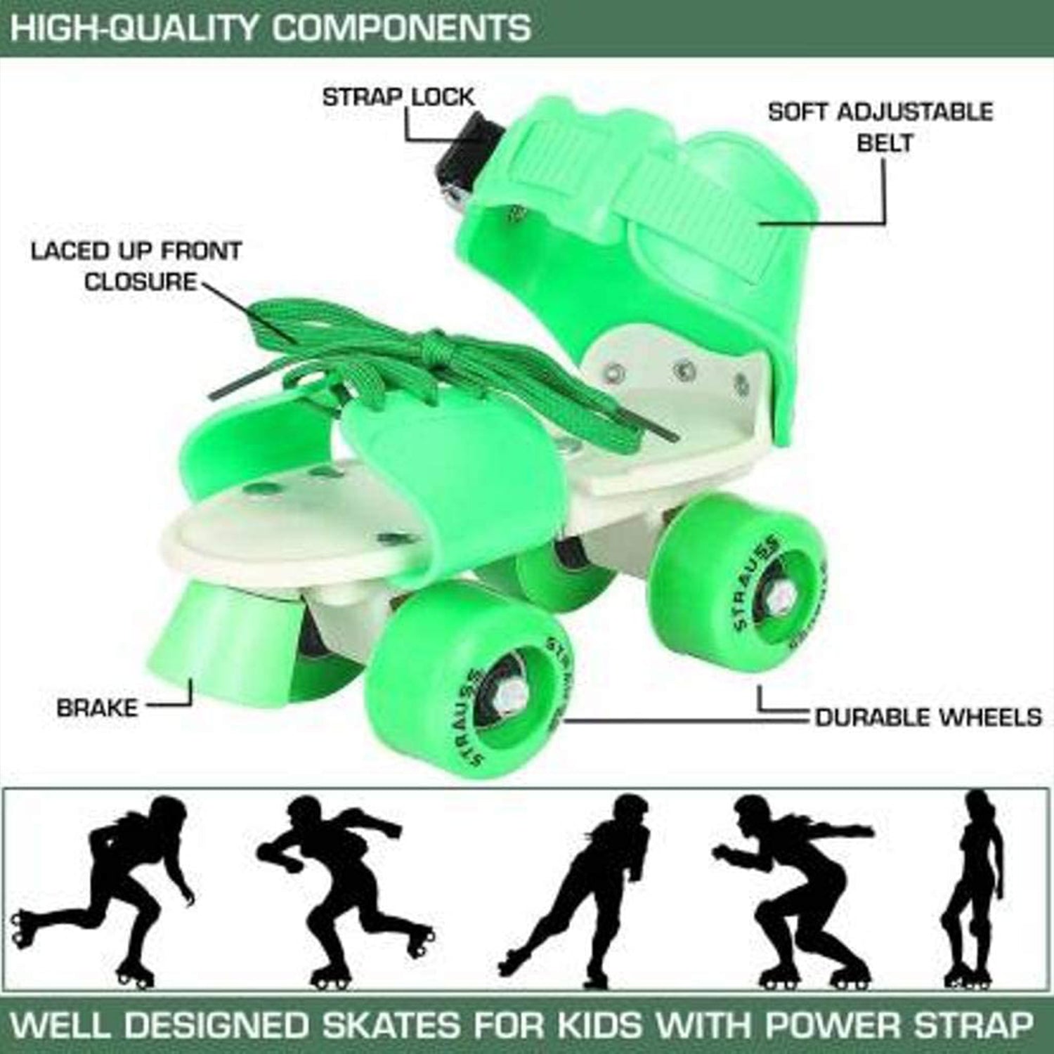 7592 Roller Skates for Kids, Very Adjustable & Comfortable to Use / Roller Skate, Skating / (Pair of 1) 