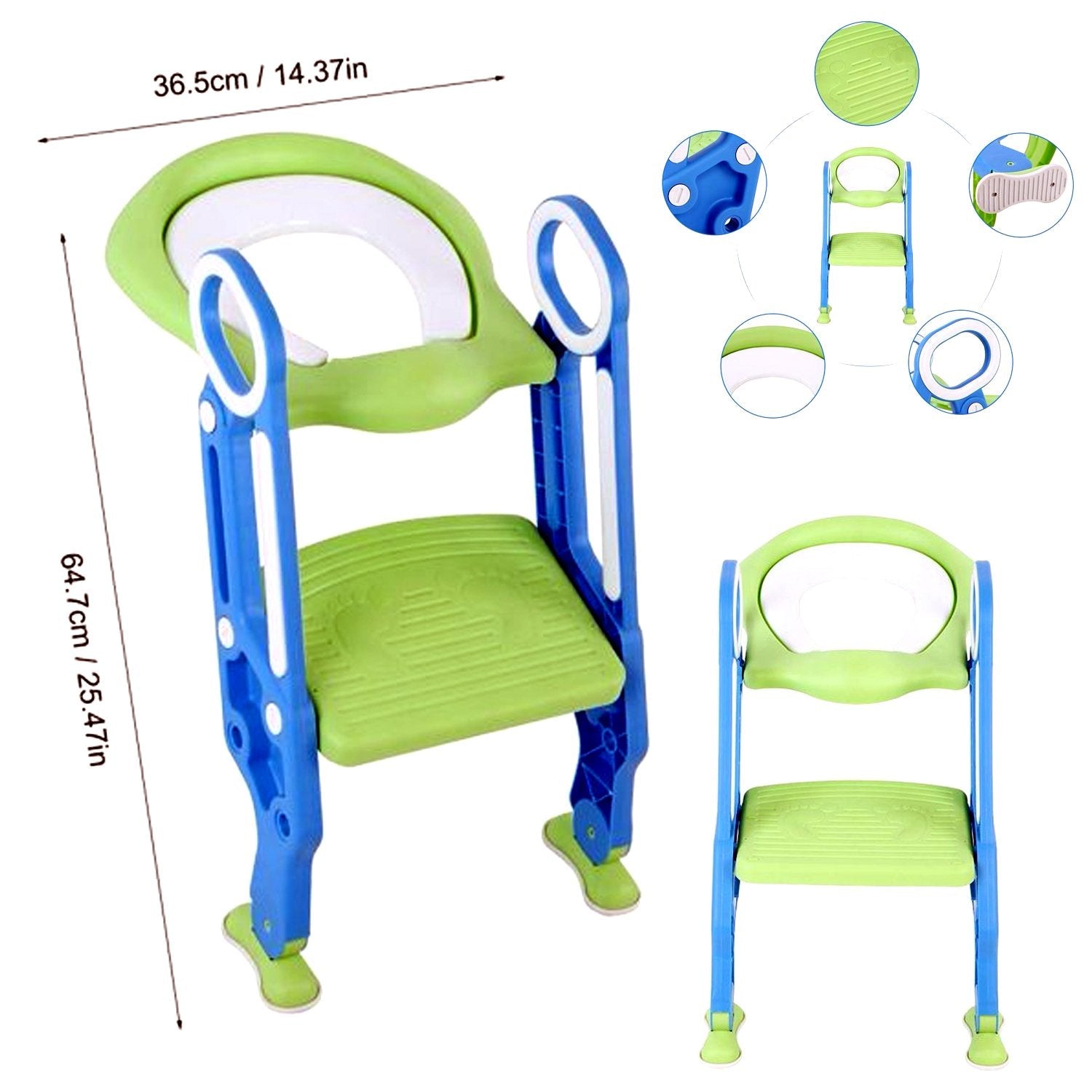 1483 2 in 1 Training Foldable Ladder Potty Toilet Seat for Kids  -----