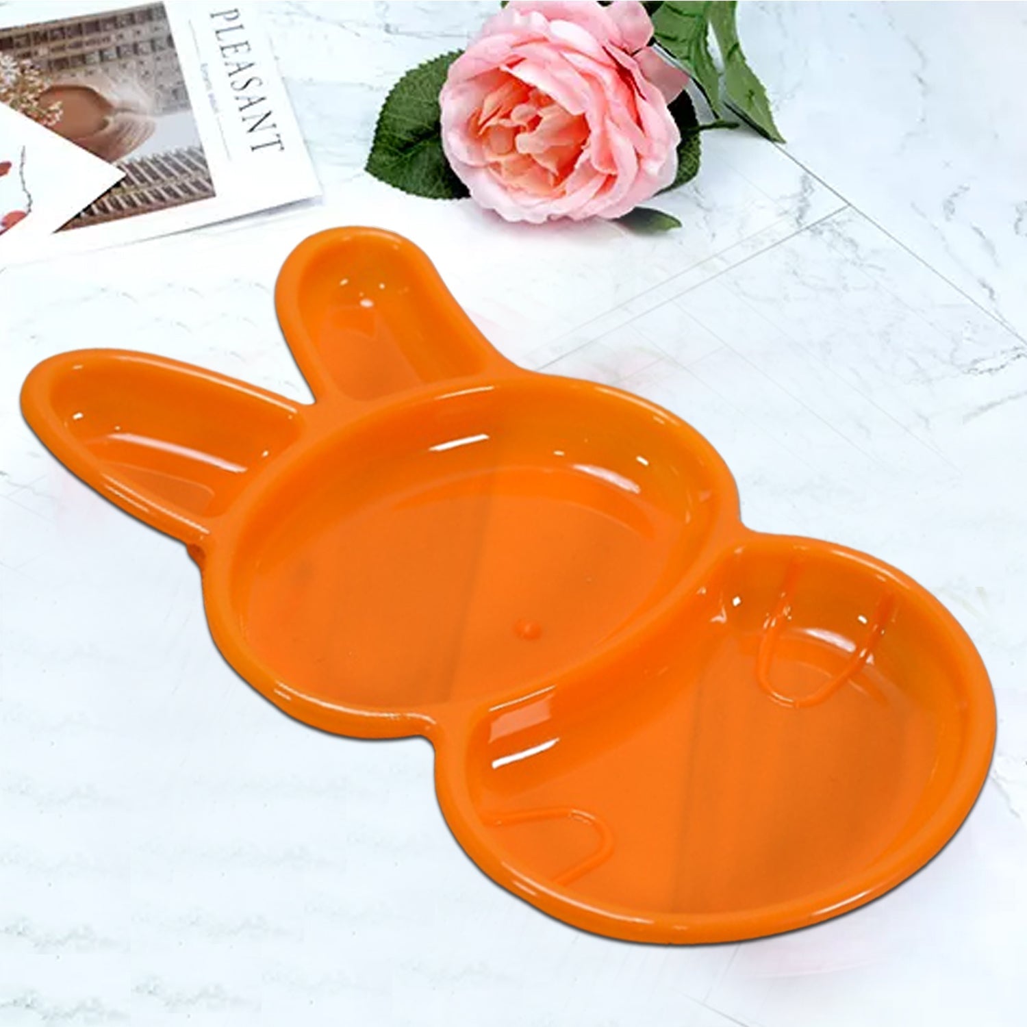 7101 Rabbit Shape Dish 6 pcs For Kids (multicolor) DeoDap