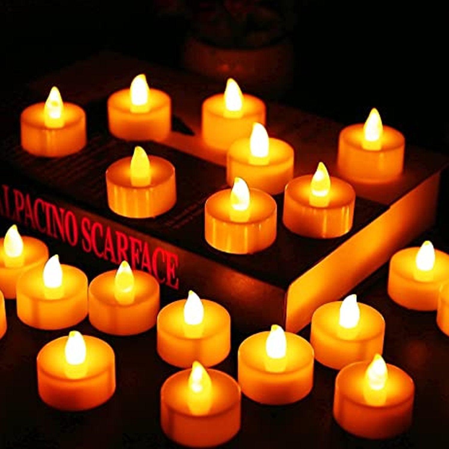 1222  Festival Decorative - LED Tealight Candles (White, 24 Pcs)