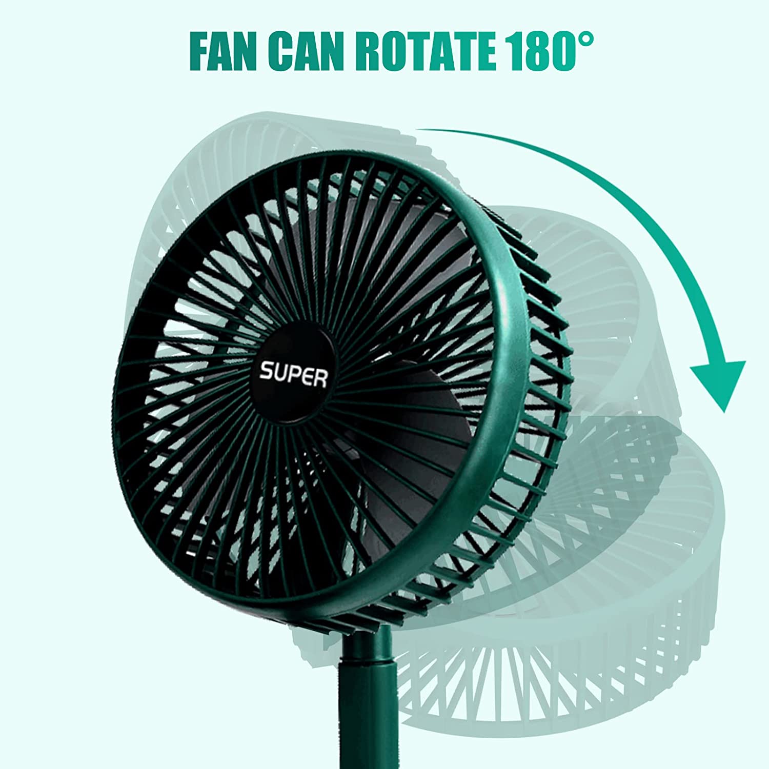 4613 Telescopic Electric Desktop Fan, Height Adjustable, Foldable & Portable for Travel/Carry | Silent Table Top Personal Fan for Bedside, Office Table DeoDap