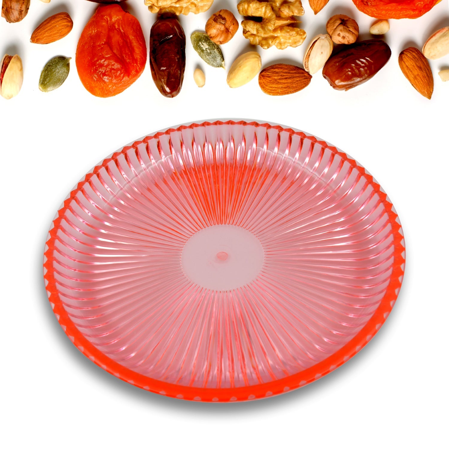 Round Plastic Dinner Plate  / Tray / Snacks / Breakfast Plate friendly Plastic Plate for Kids Party Supplies Birthday Holiday Party Dinnerware Supplies (1 Pc)