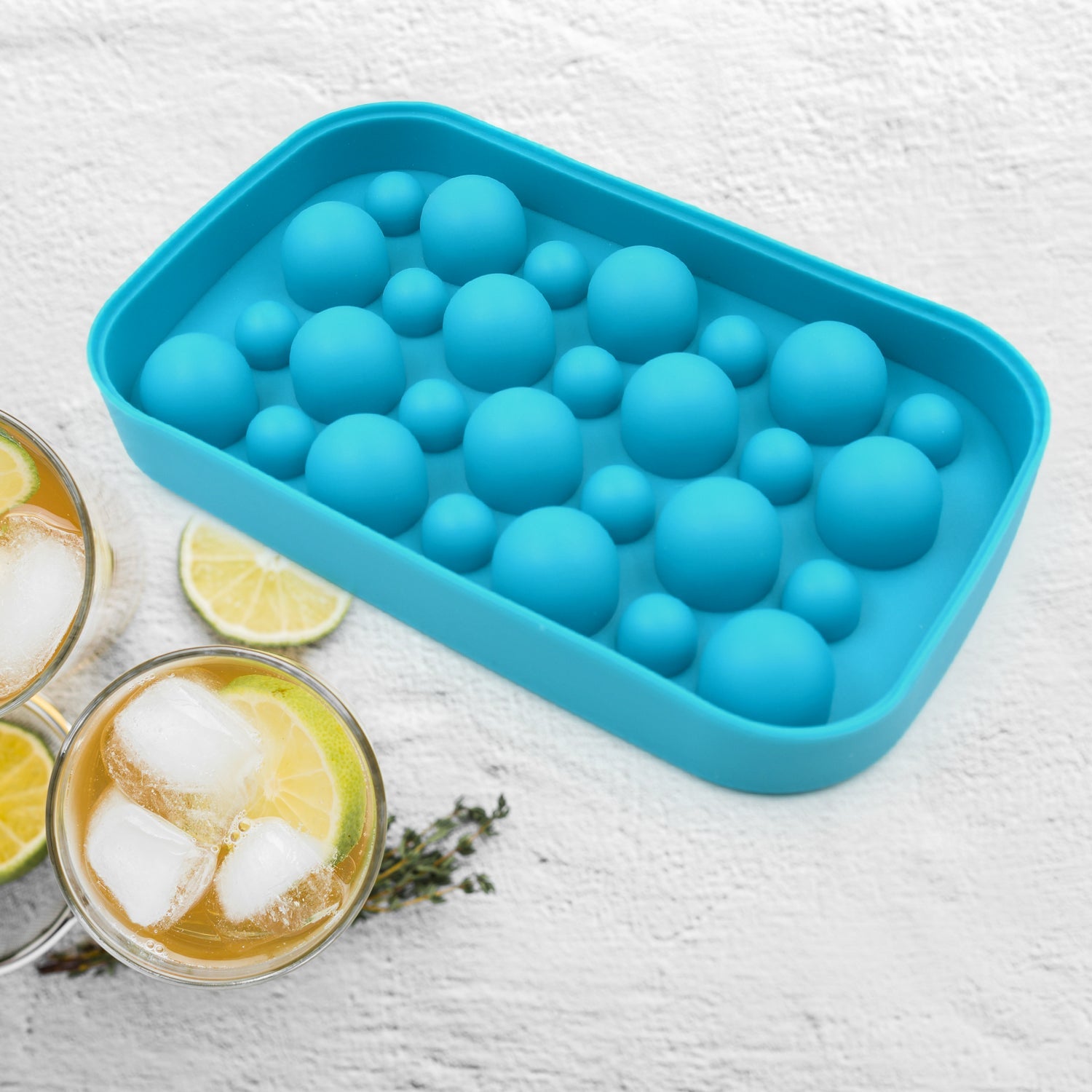 8153 Round Ice Maker Detachable Lid Easy Release Spherical Shape Handy Round Ice Tray for Dorm Mini Fridge (Multi Grid / 1 pc)