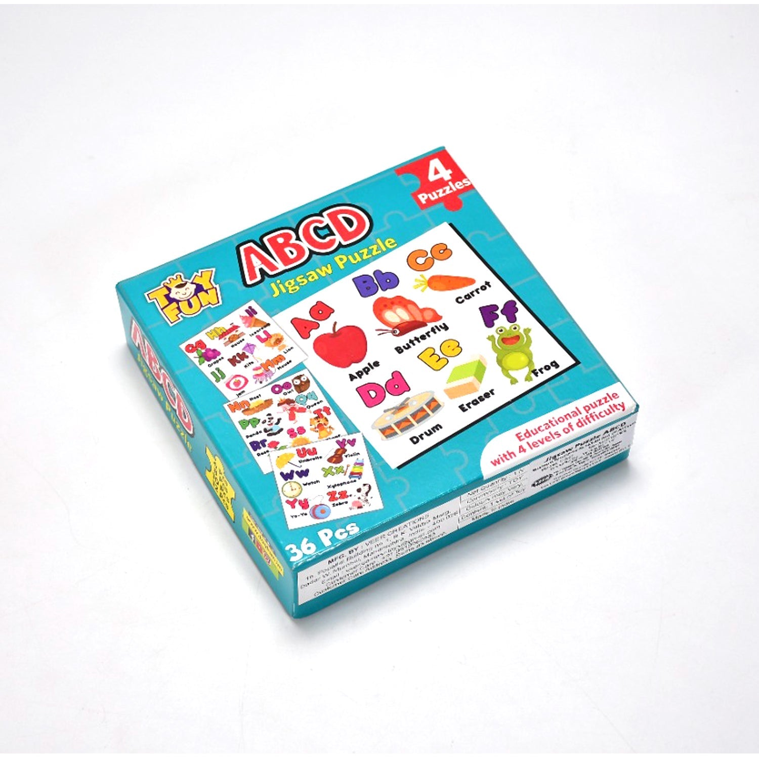 4052 Learning Abcd JigaSaw Toy Puzzle For Children (4 Puzzles Pack) DeoDap