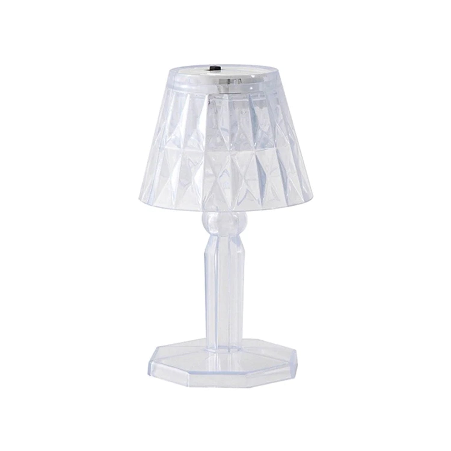 6610 2in1 Transparent Mini Crystal Table Lamp with Reflection Light DeoDap