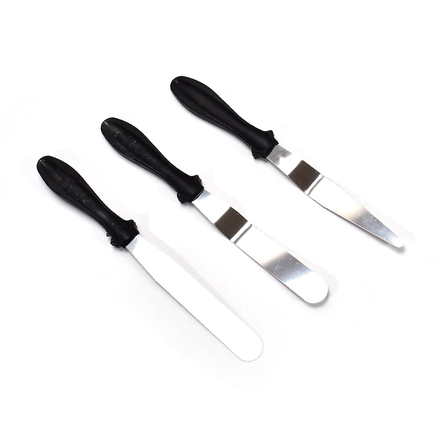 7610 3-in-1 Multi-Function Stainless Steel Cake Icing Spatula Knife Set DeoDap