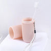 0308 Travel Toothbrush Holder, Portable Toothbrush Case for Traveling, Camping, Capsule Shape Travel Toothbrush Toothpaste Case Holder Portable Toothbrush Storage Plastic Toothbrush Holder With Rope and Brush