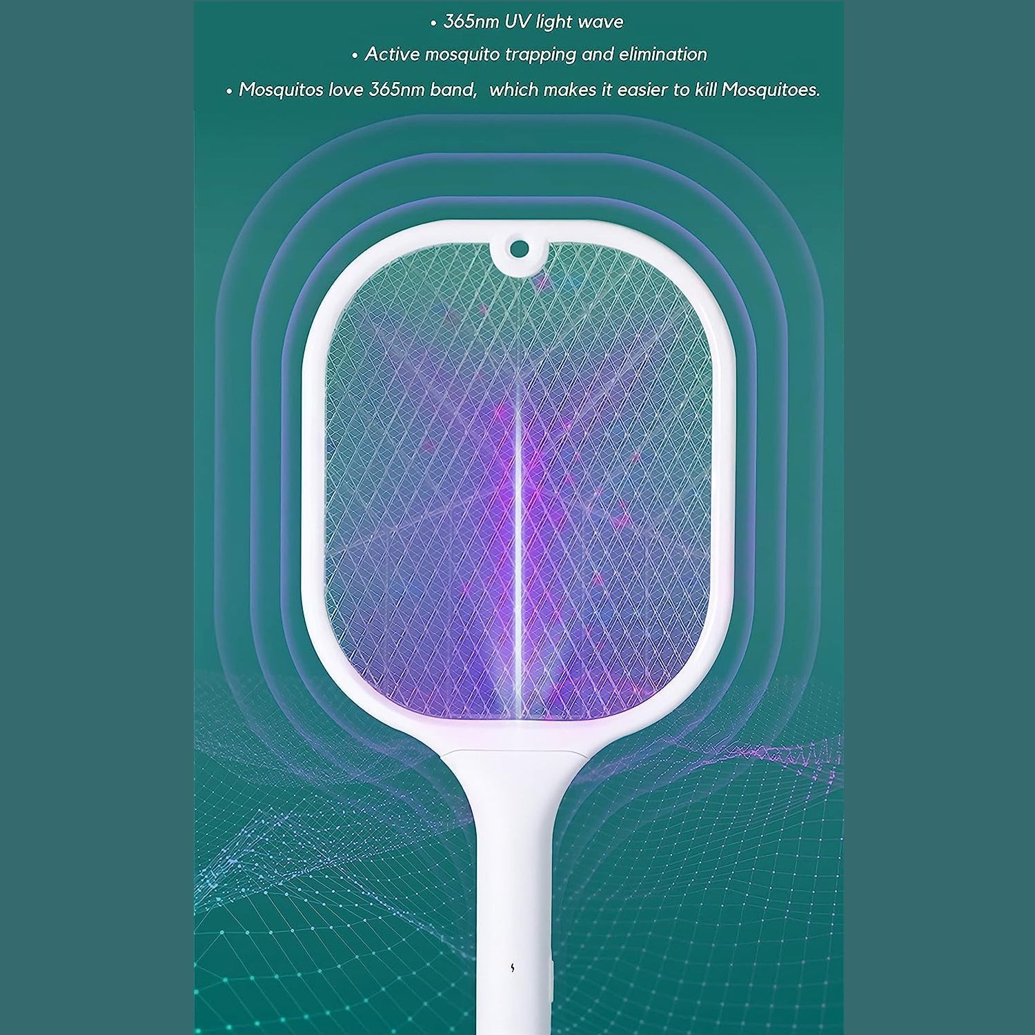 1747 Mosquito Killer Racket | Rechargeable Automatic Electric Fly Swatter | Mosquito Zapper Racket with UV Light Lamp | Mosquito Swatter with USB Charging Base | Electric Insect Killer Racket Machine Bat DeoDap