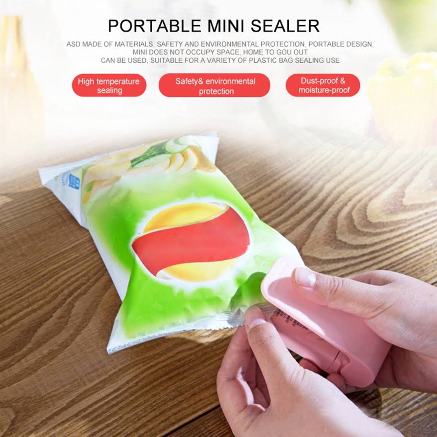 7675 Mini Sealing Machine Plastic Bag Sealer Portable Mini Super Seal Packing Plastic Bag Tool Sealing Machine Hand Held Heat (1Pc) 