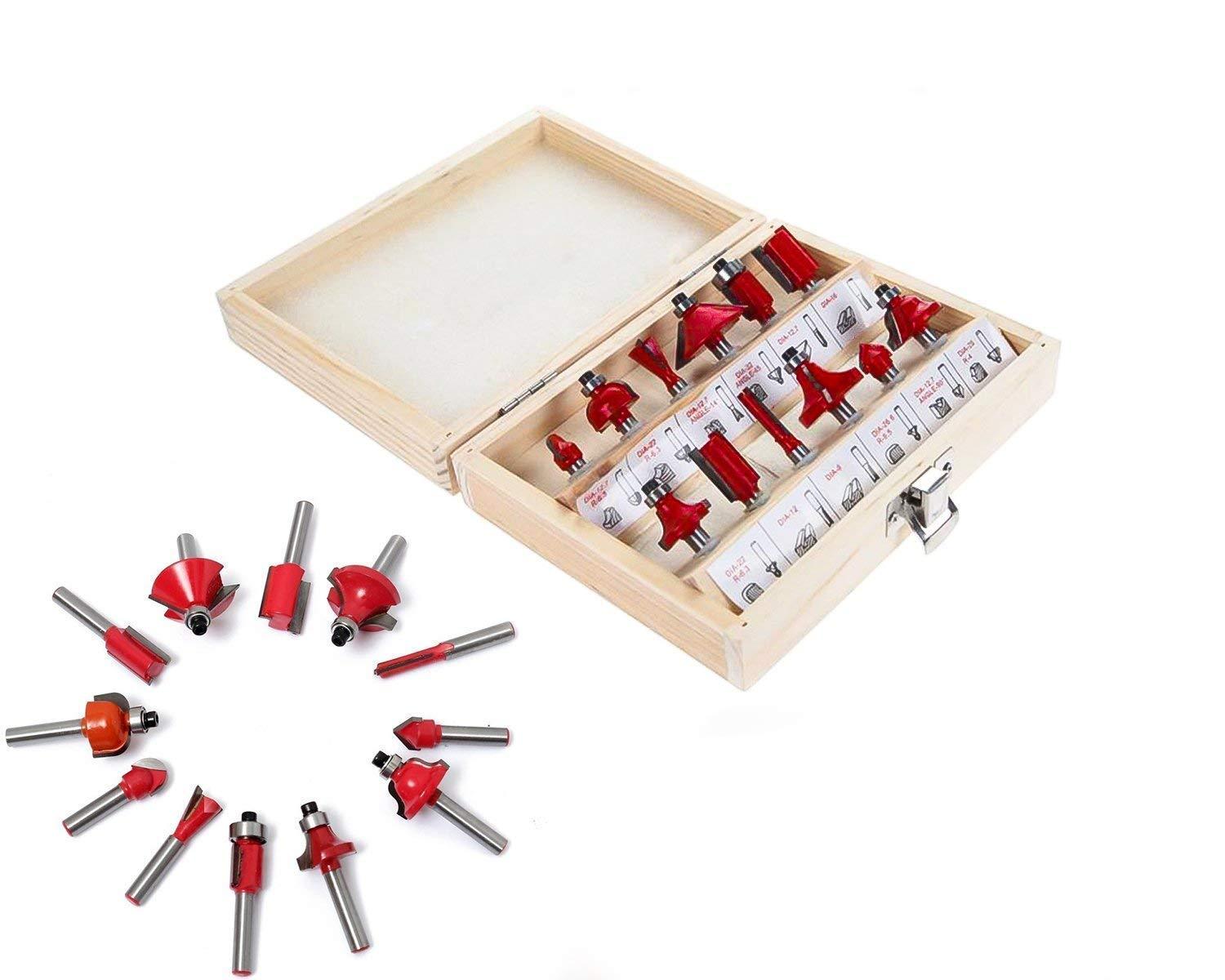 0406 -12 / 15pcs Milling Cutter Router Bit Set