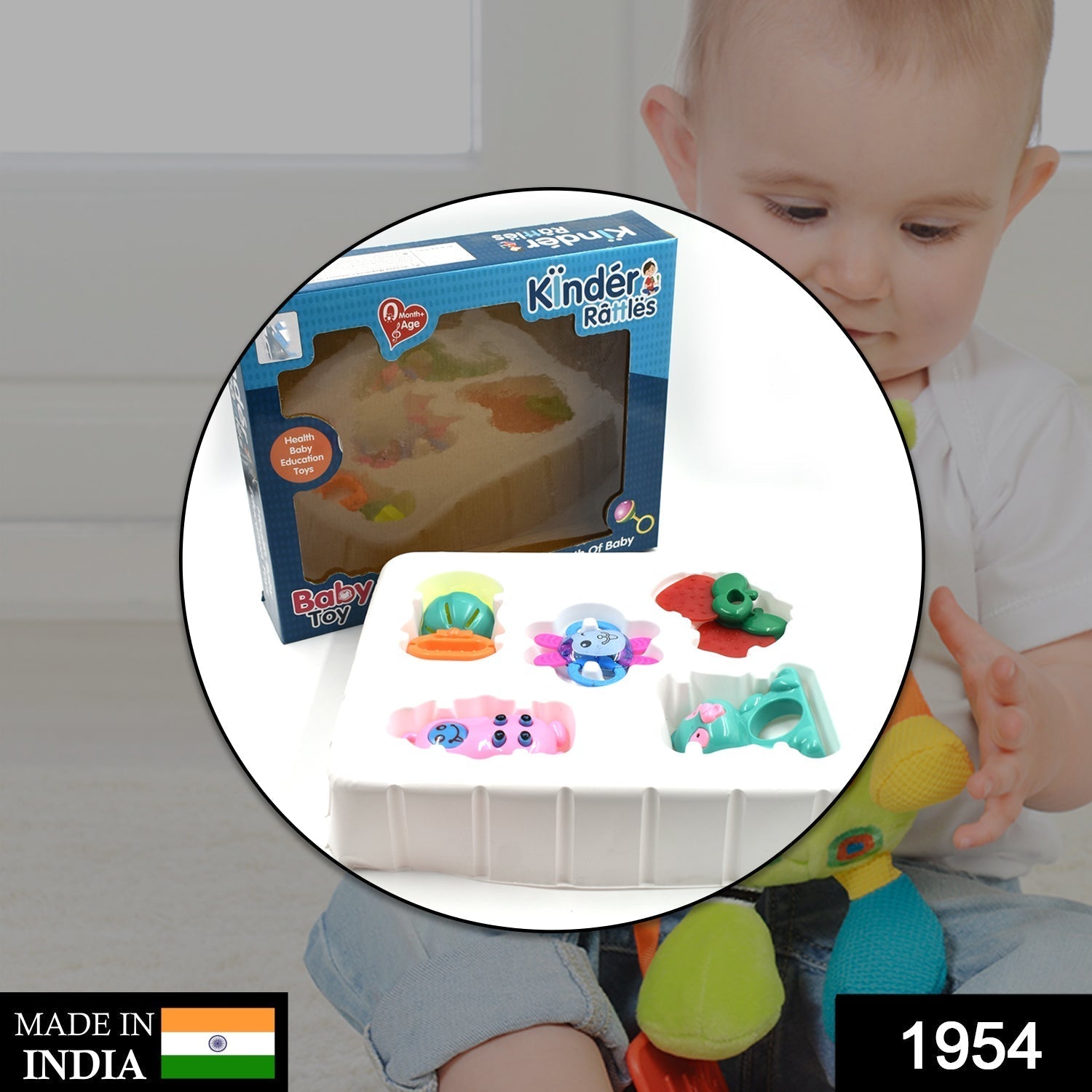 1954 AT54 Rattles Baby Toy and game for kids and babies for playing and enjoying purposes. DeoDap