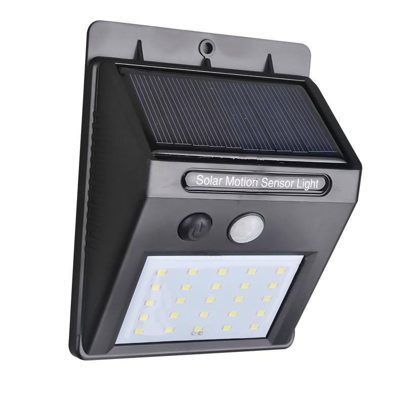 213 Solar Security LED Night Light for Home Outdoor/Garden Wall (Black) (20-LED Lights)