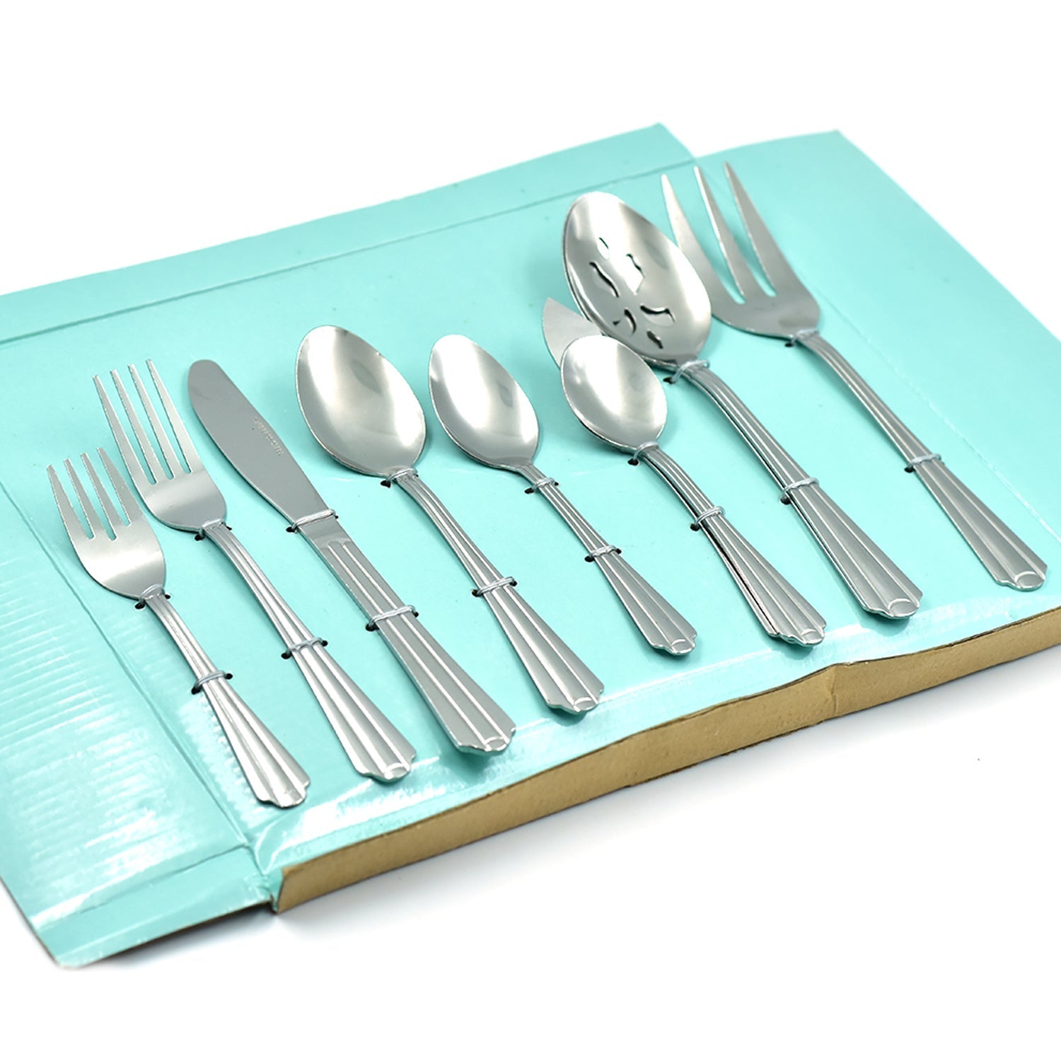 2769 45Pc Stainless steel Flatware Set Used For Dinner, Breakfast And Lunch Purposes In All Kinds Of Places. DeoDap