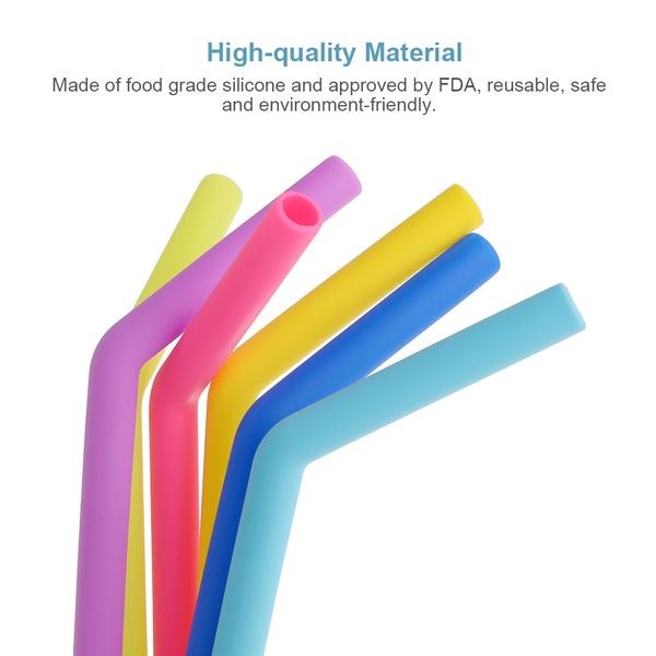 584 Food Grade Silicone Straws (4pcs) 