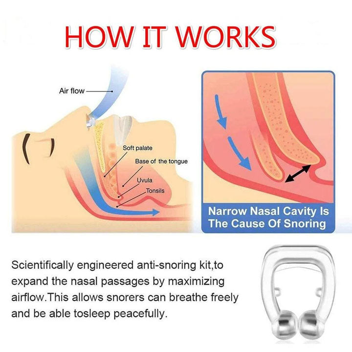 338 Snore Free Nose Clip (Anti Snoring Device) - 1pc Smallb.store