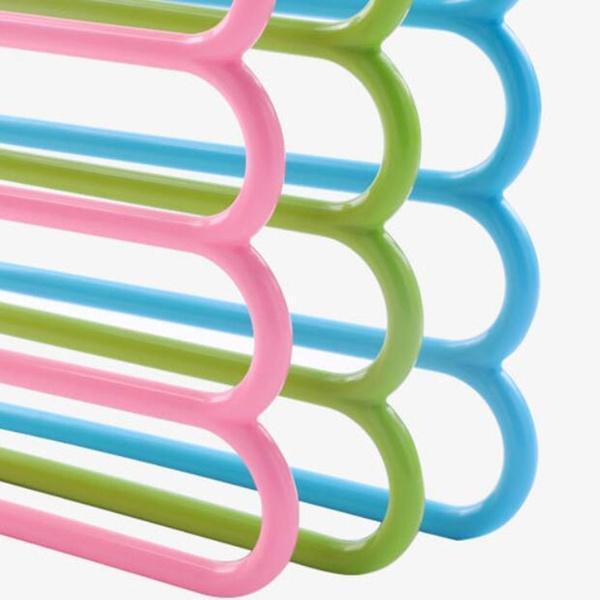 587 5 in 1 Multipurpose Plastic Hanger, Assorted (5-Layer) DeoDap