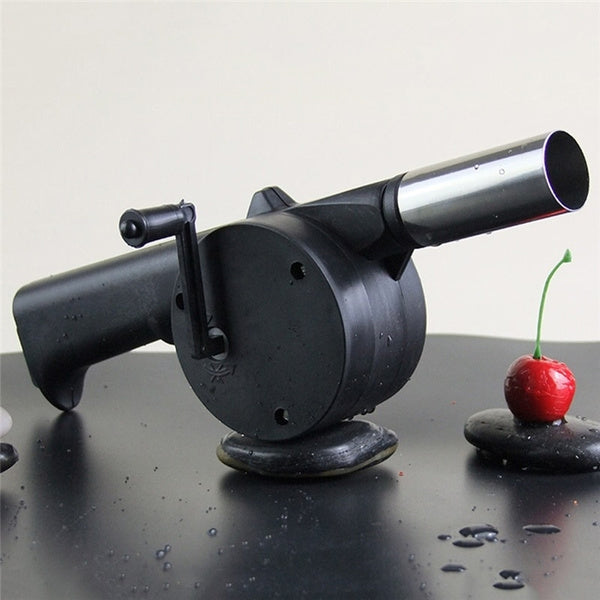 2282 Portable Hand Crank Air Blower Fan for Charcoal Grill BBQ DeoDap