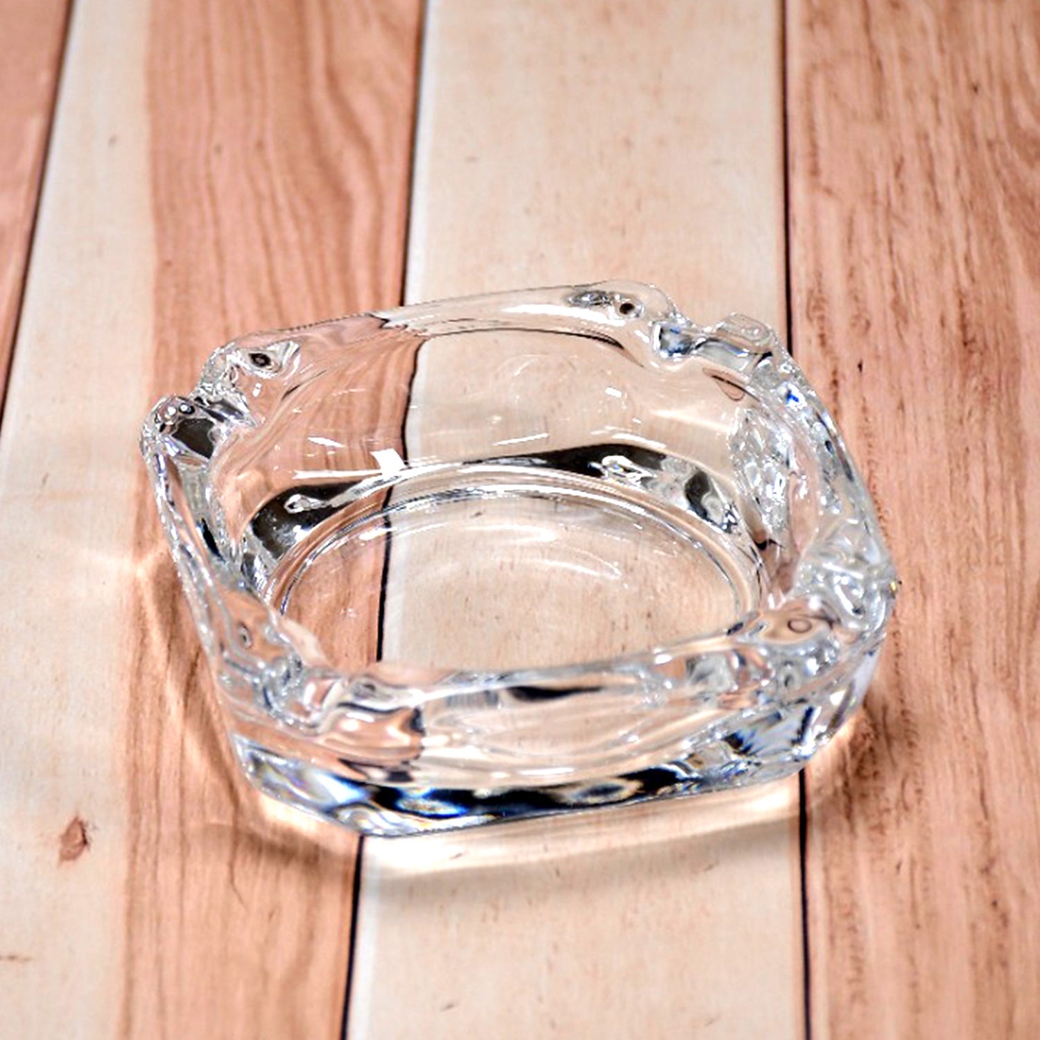 4064 Glass Brunswick Crystal Quality Cigar Cigarette Ashtray Round Tabletop for Home Office Indoor Outdoor Home Decor