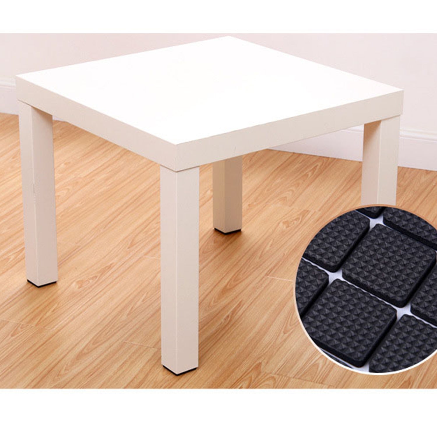 9066 28 pc Rubber furniture Pads Self Sticking Non Slip Furniture Noise Insulation Pads DeoDap